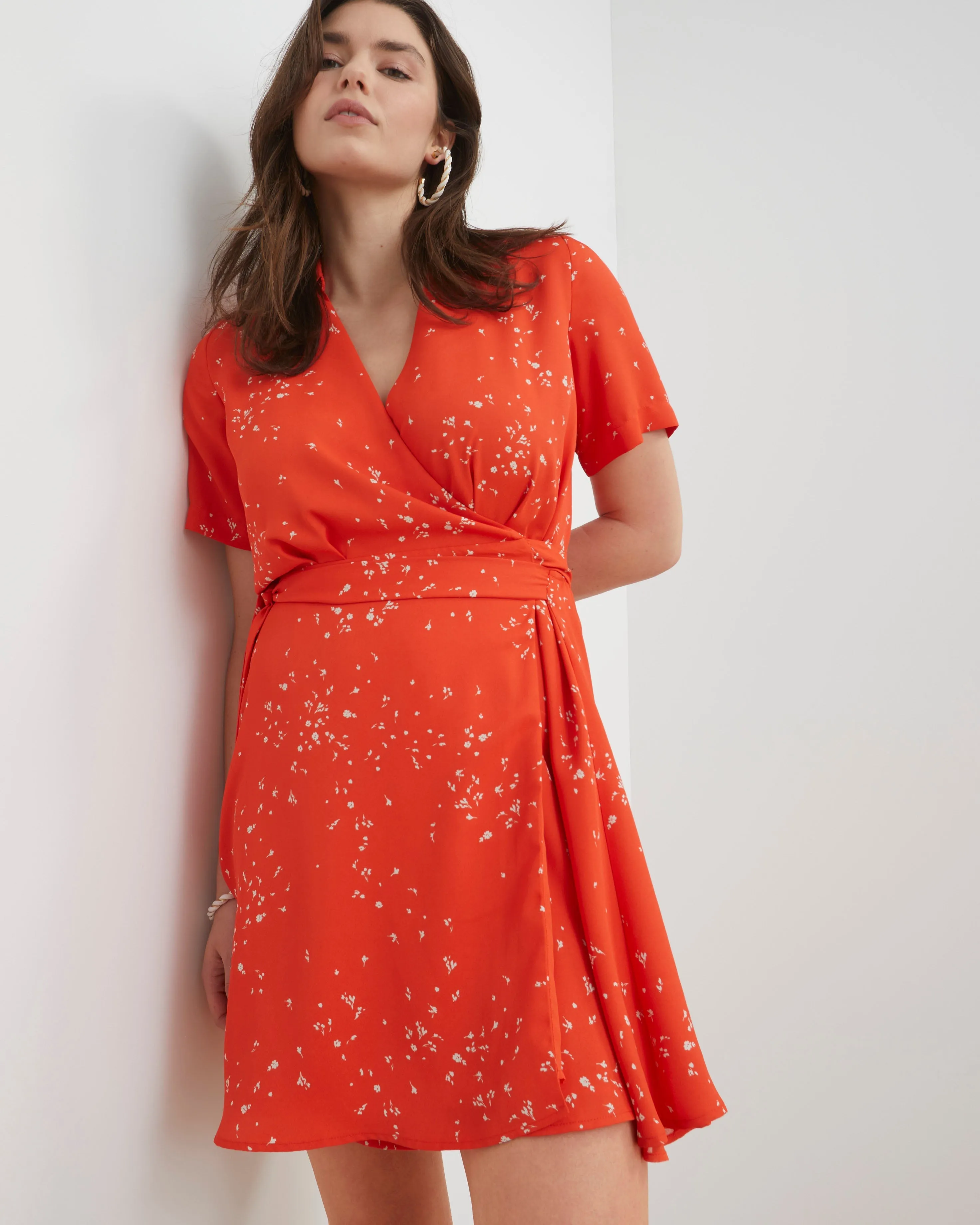 Printed Faux Wrap Minidress sold by Vince Camuto product image thumbnail 2