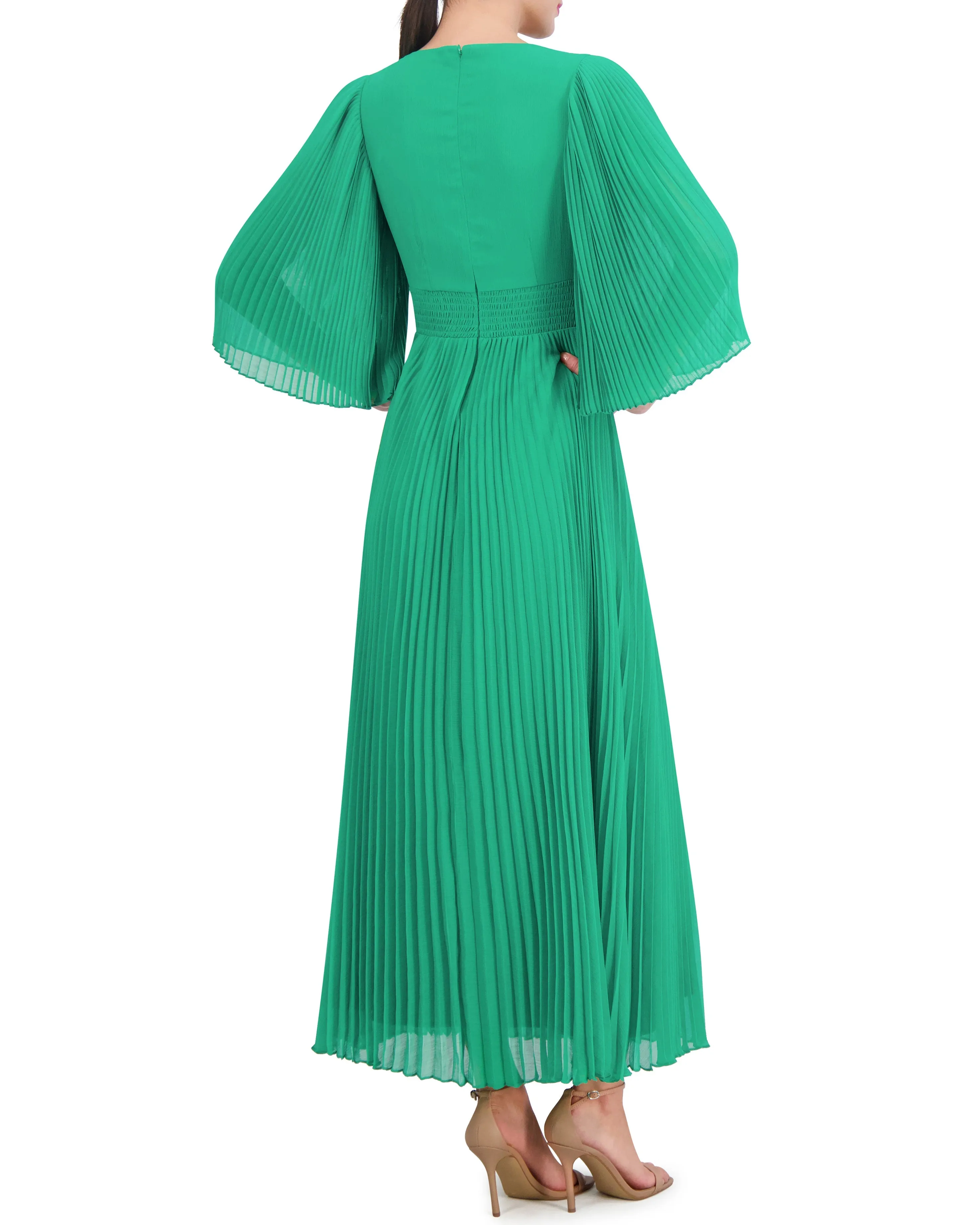 Pleated Bell-Sleeve Maxi Dress sold by Vince Camuto product image thumbnail 4
