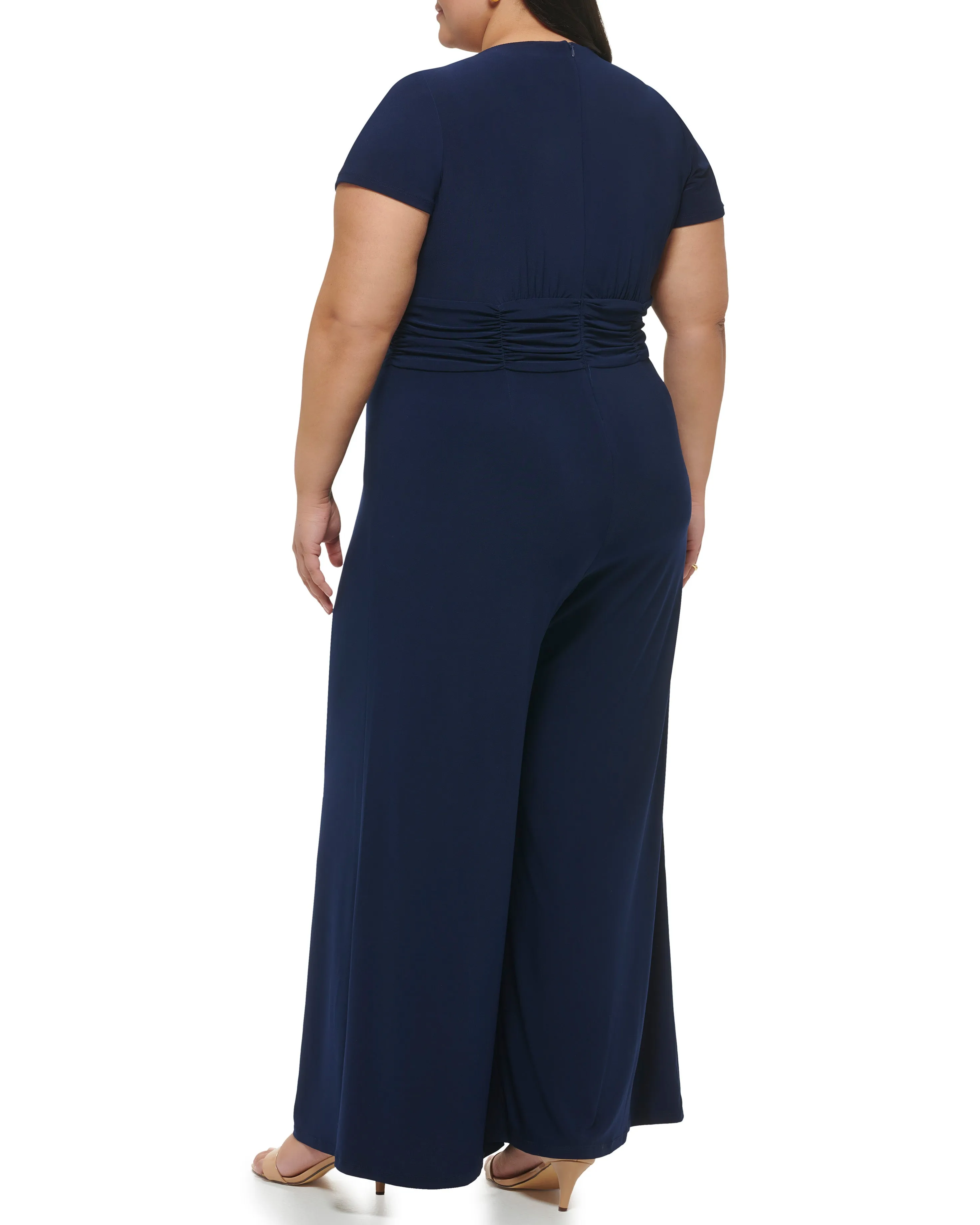 Plus-Size Twist-Front Flared-Leg Jumpsuit sold by Vince Camuto product image thumbnail 3