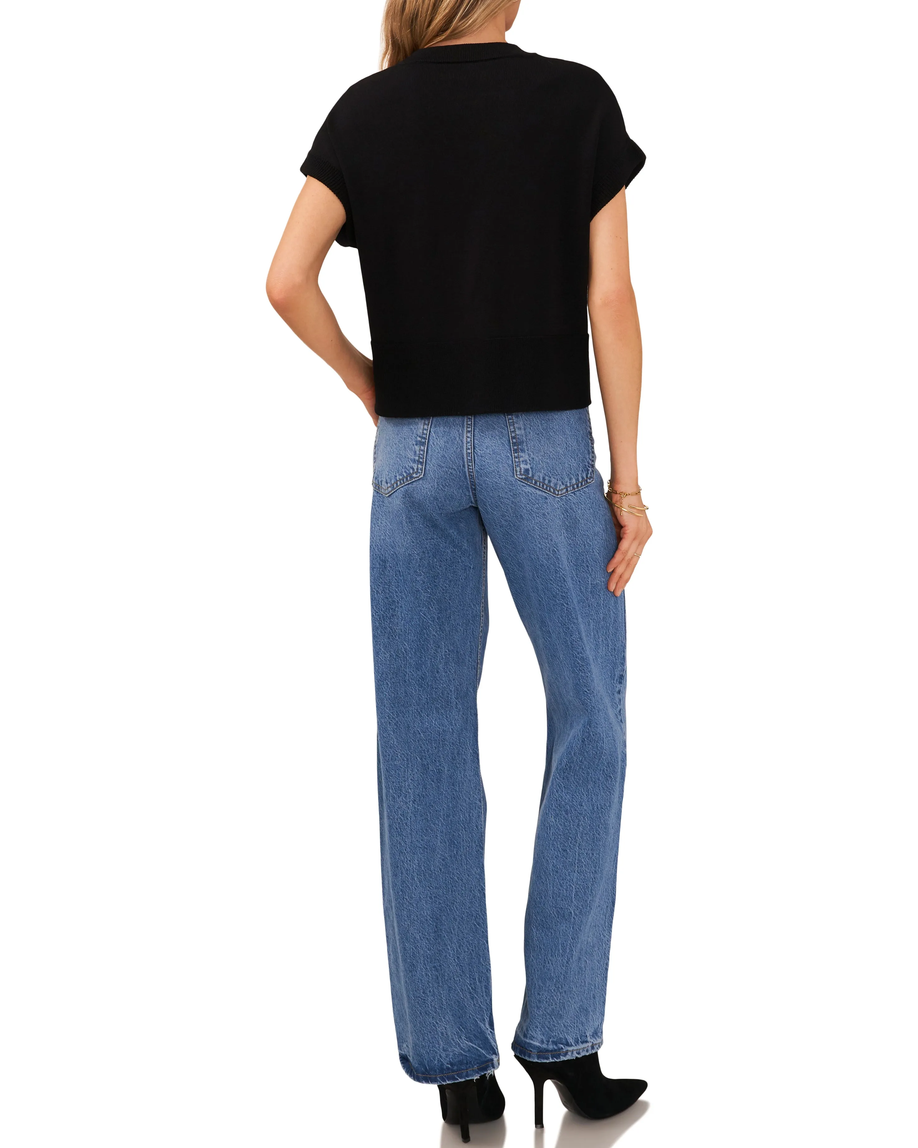 Split Sleeve Round Neck Top sold by Vince Camuto product image thumbnail 4