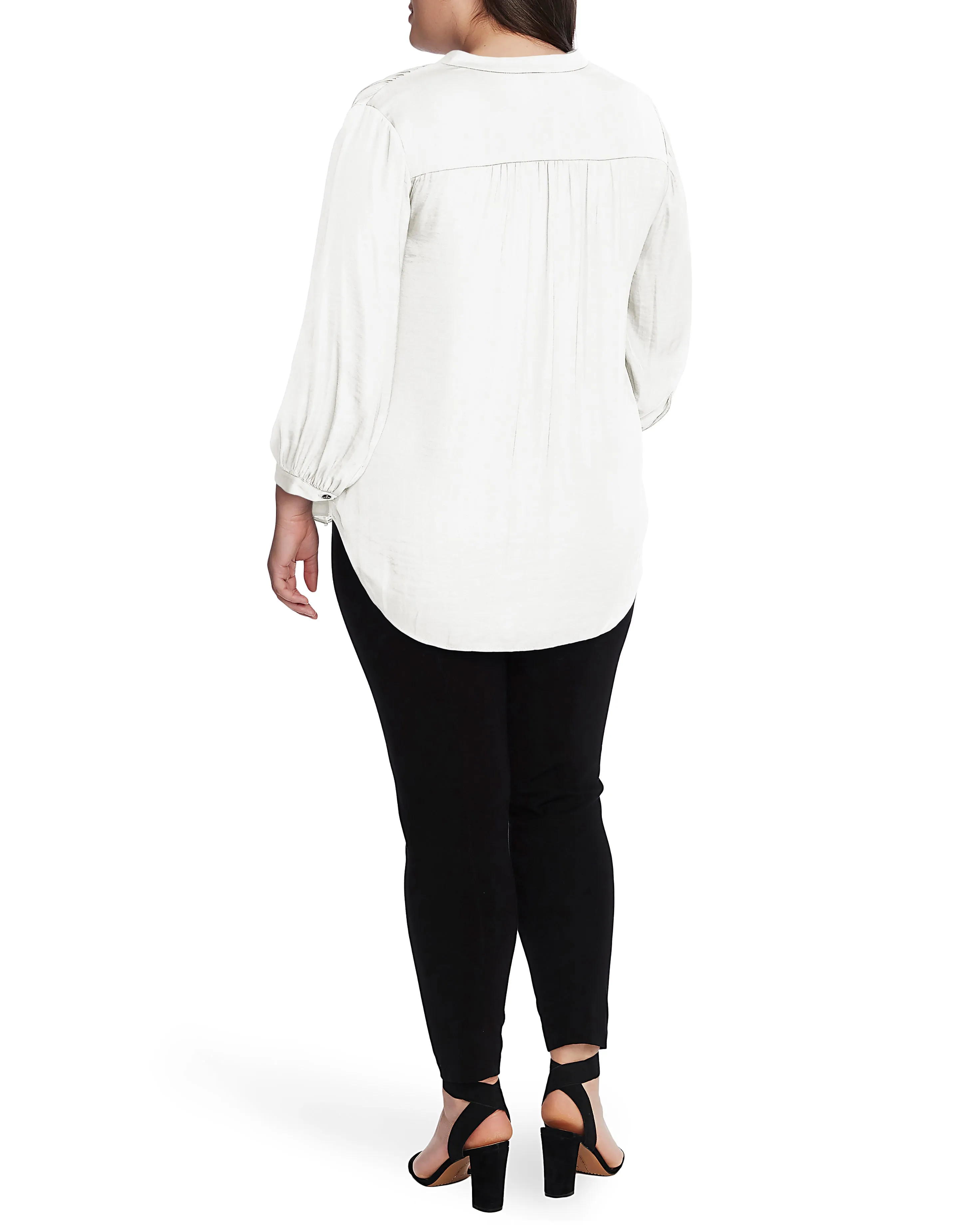 Plus-Size V-Neck Inverted Pleat Top sold by Vince Camuto product image thumbnail 4