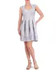 Jacquard Pleated Fit-And-Flare Dress sold by Vince Camuto