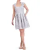 Jacquard Pleated Fit-And-Flare Dress sold by Vince Camuto