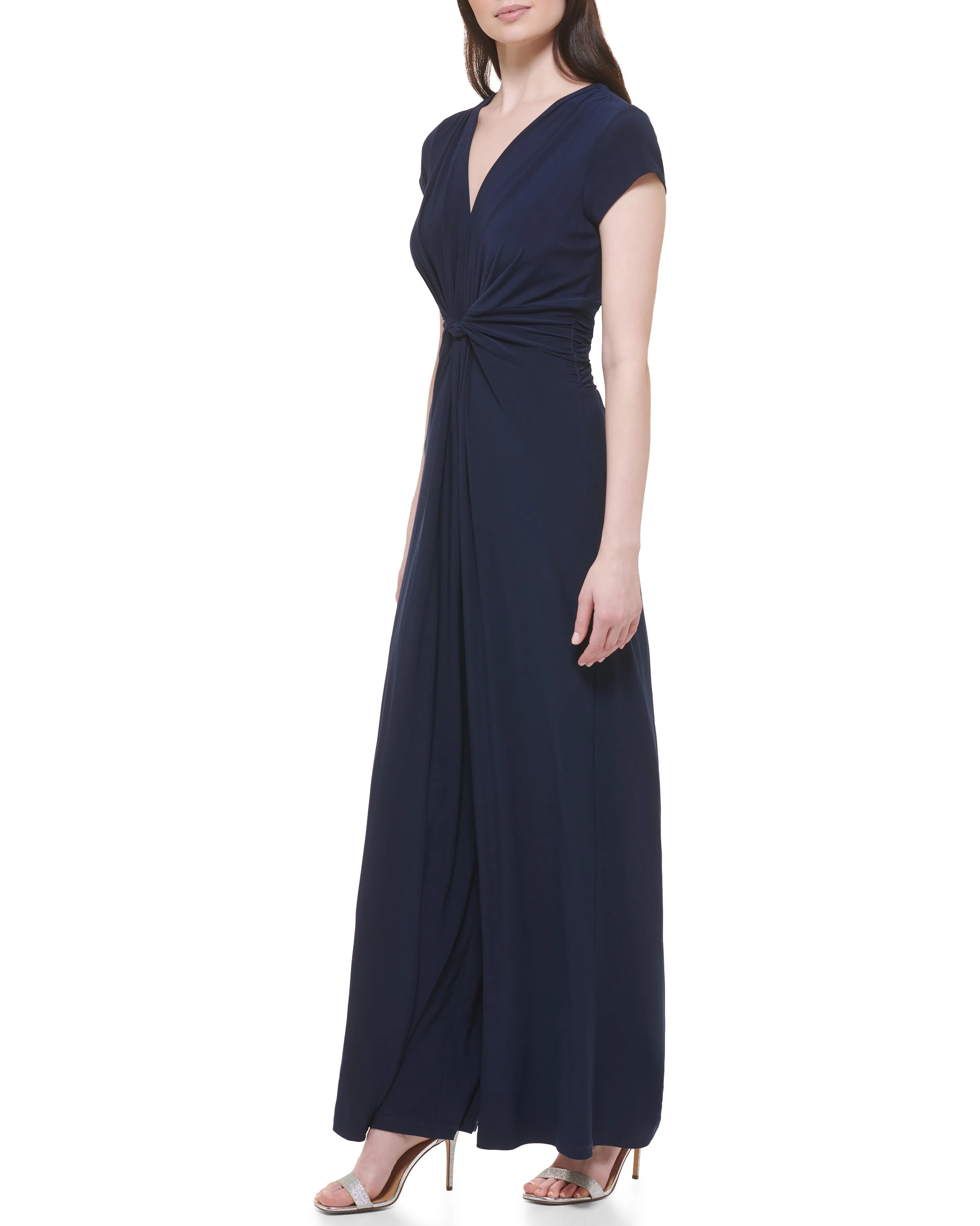 Petite Twist-Front Wide-Leg Jumpsuit sold by Vince Camuto product image thumbnail 3