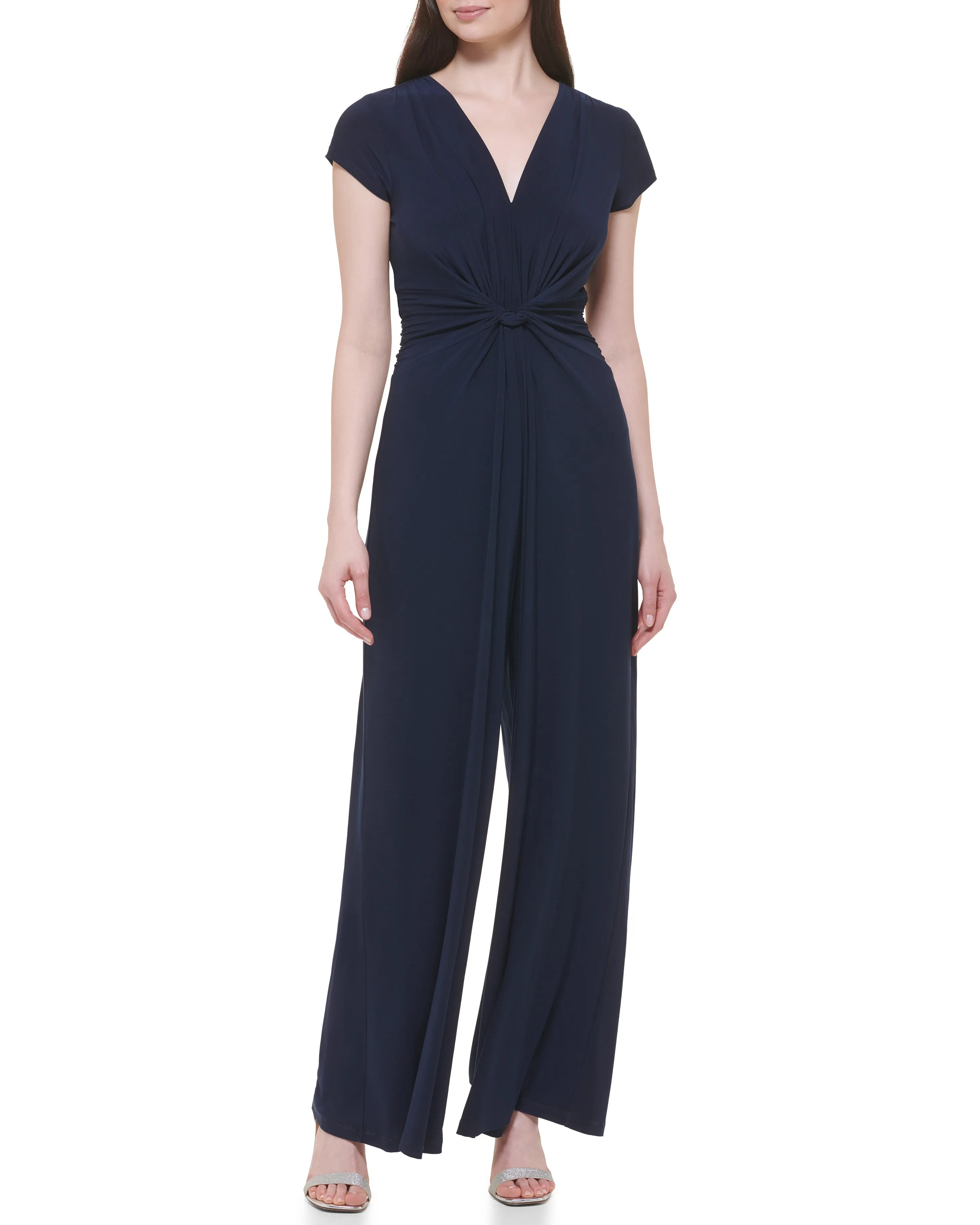 Petite Twist-Front Wide-Leg Jumpsuit sold by Vince Camuto