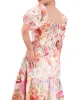 Petite Floral-Print Cotton Puff-Sleeve Dress sold by Vince Camuto