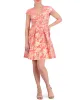 Petite Floral-Jacquard Fit-And-Flare Dress sold by Vince Camuto