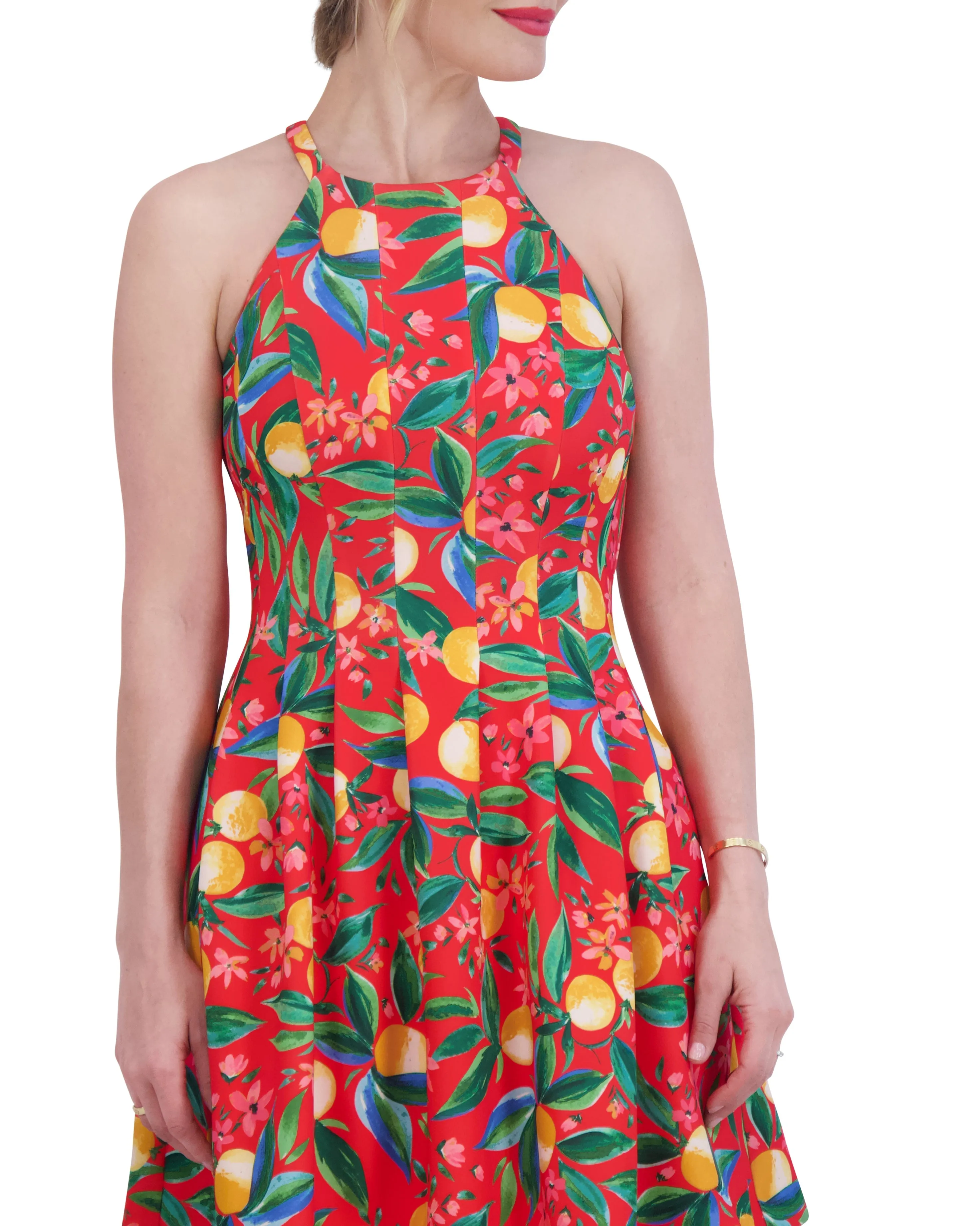Printed Cutout Halter Dress sold by Vince Camuto product image thumbnail 4