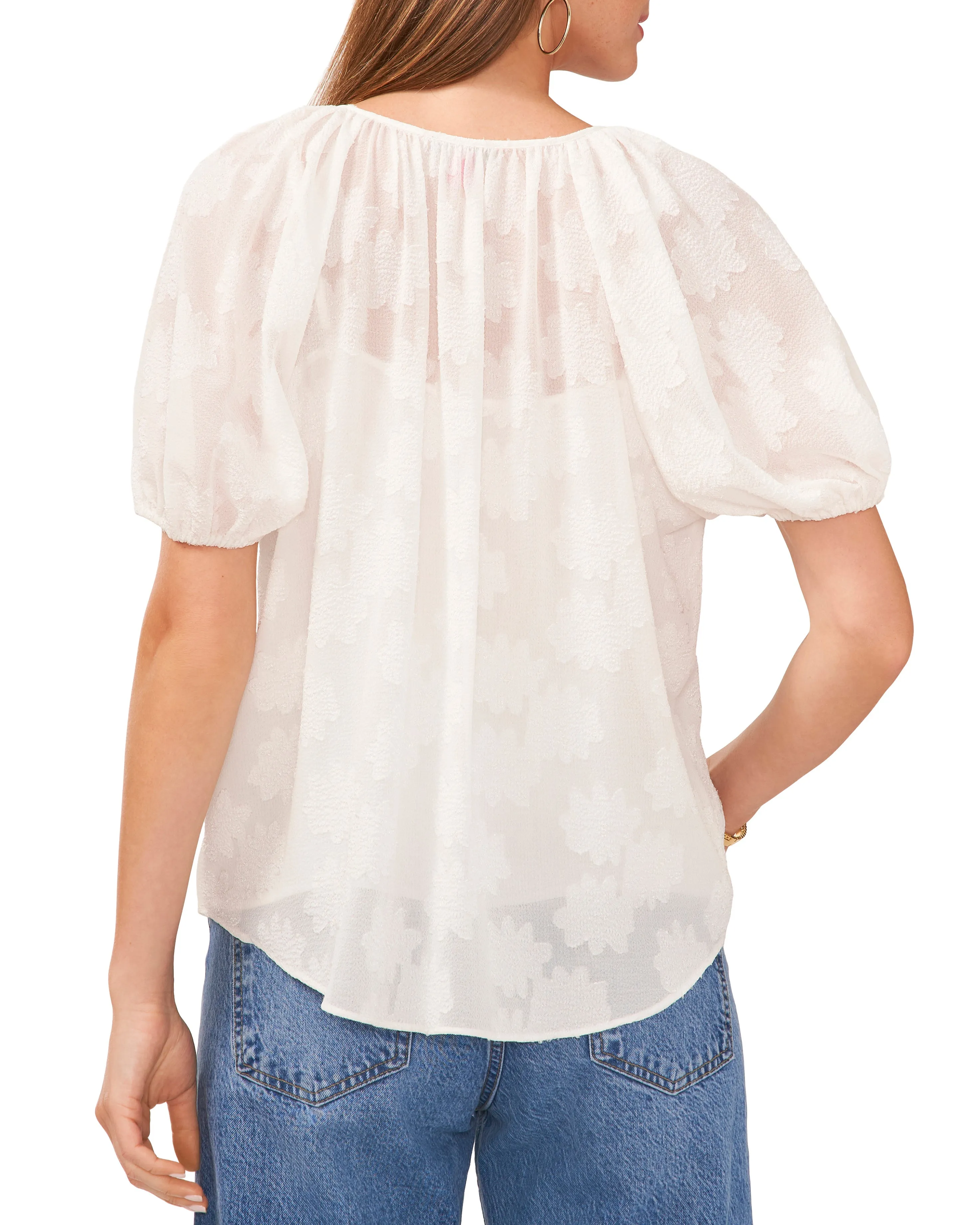 Ruched V-Neck Blouse sold by Vince Camuto product image thumbnail 2