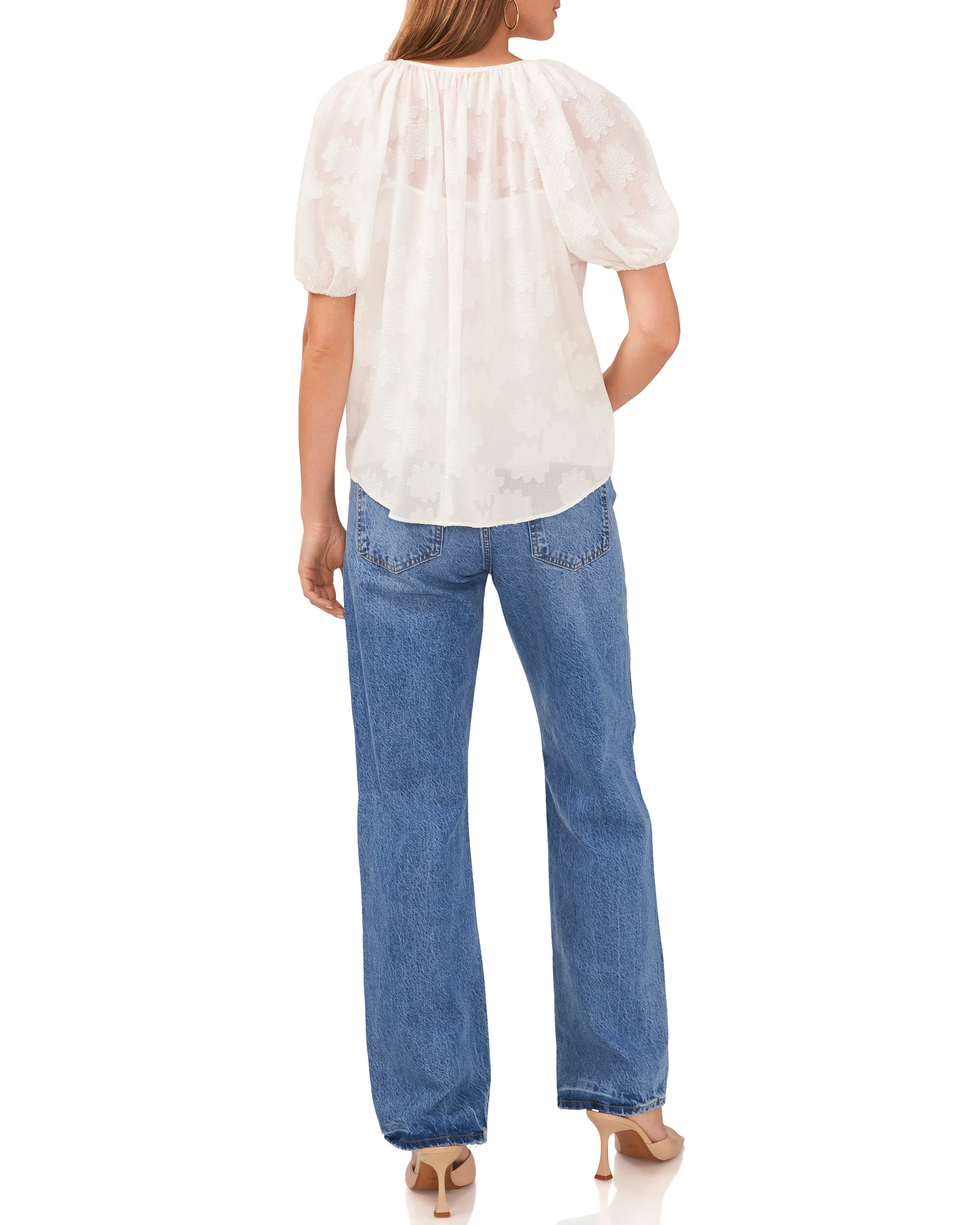 Ruched V-Neck Blouse sold by Vince Camuto product image thumbnail 4