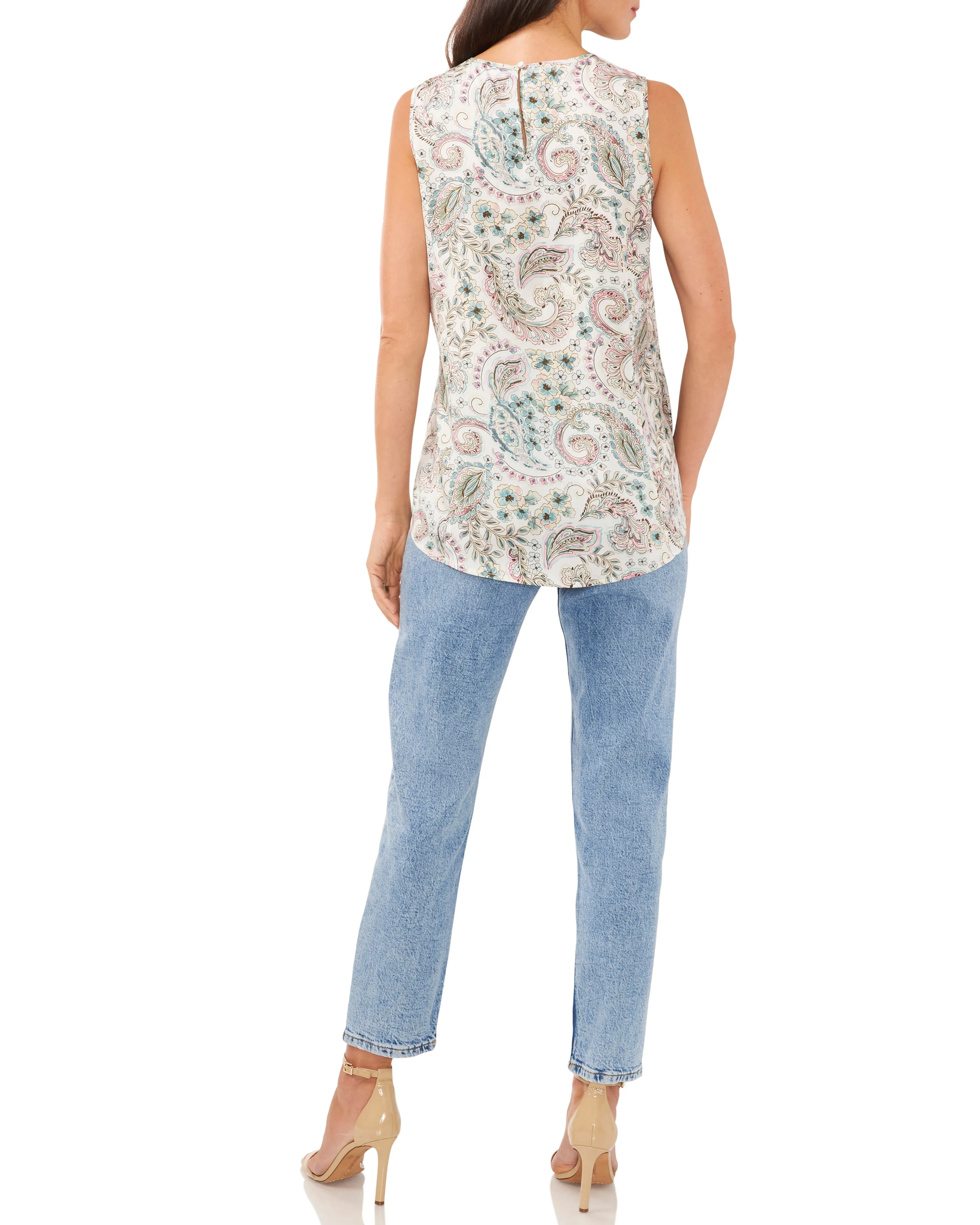 Paisley Print Sleeveless Blouse sold by Vince Camuto product image thumbnail 4