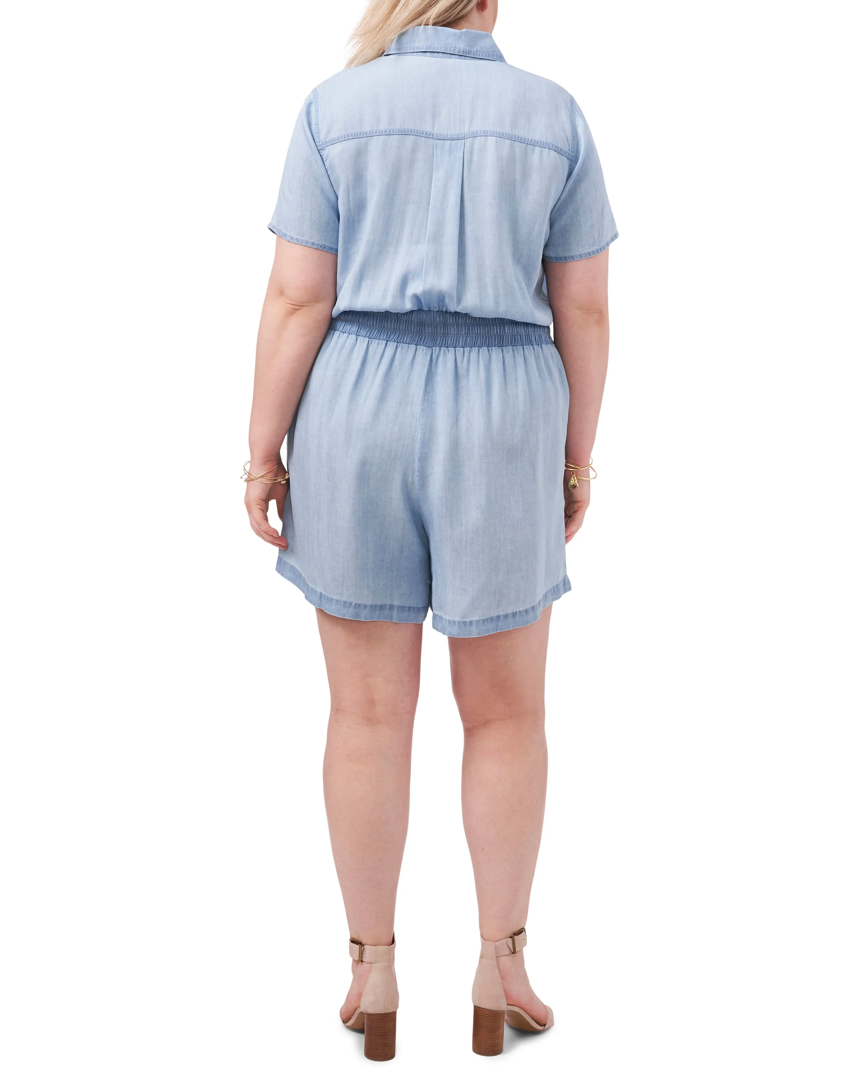 Plus-Size Button Down Romper sold by Vince Camuto product image thumbnail 2