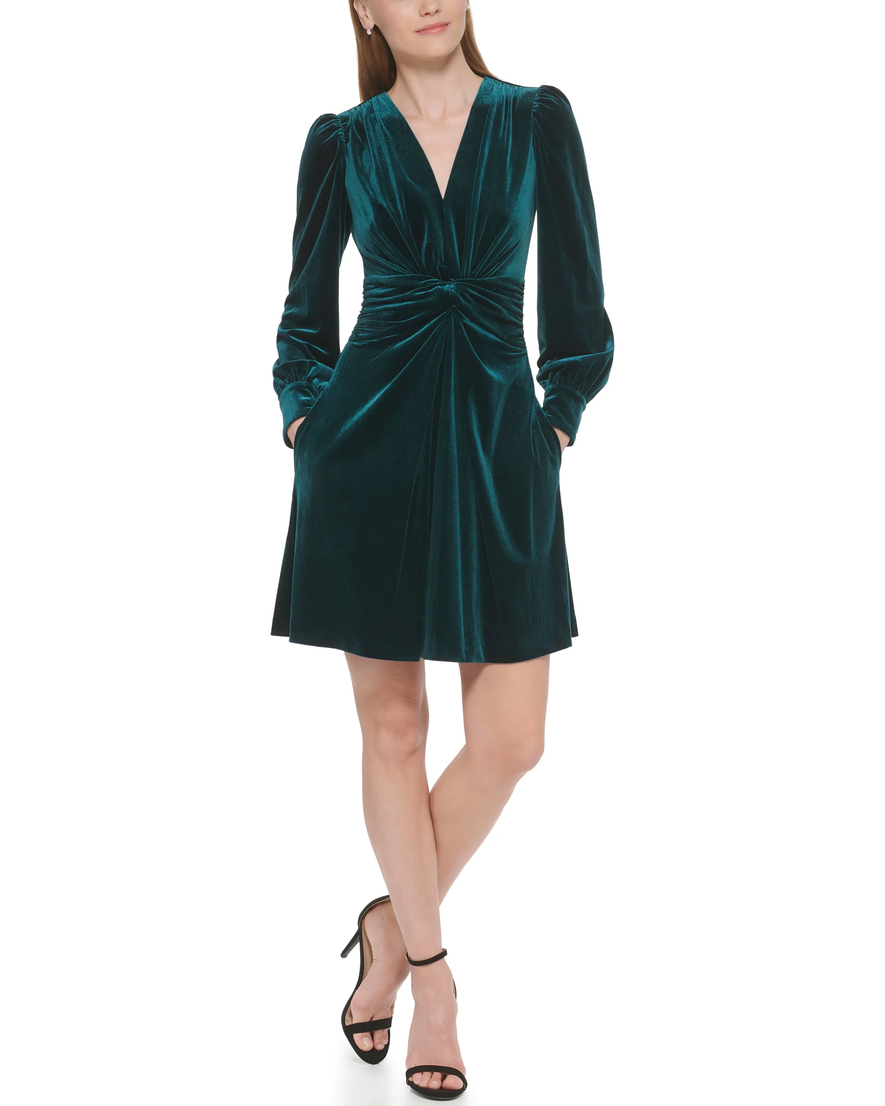 Velvet Twist-Front Dress sold by Vince Camuto