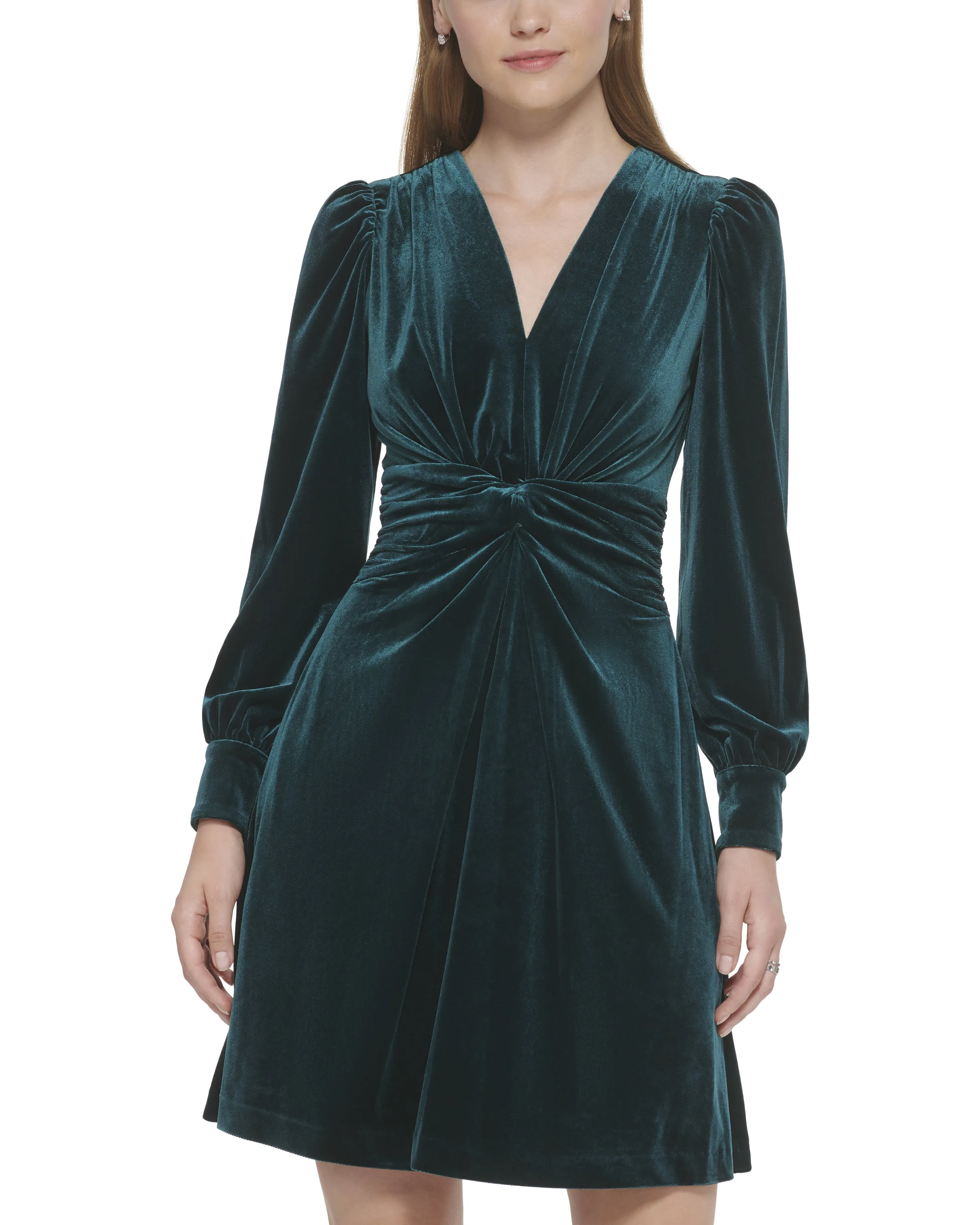 Velvet Twist-Front Dress sold by Vince Camuto product image thumbnail 3