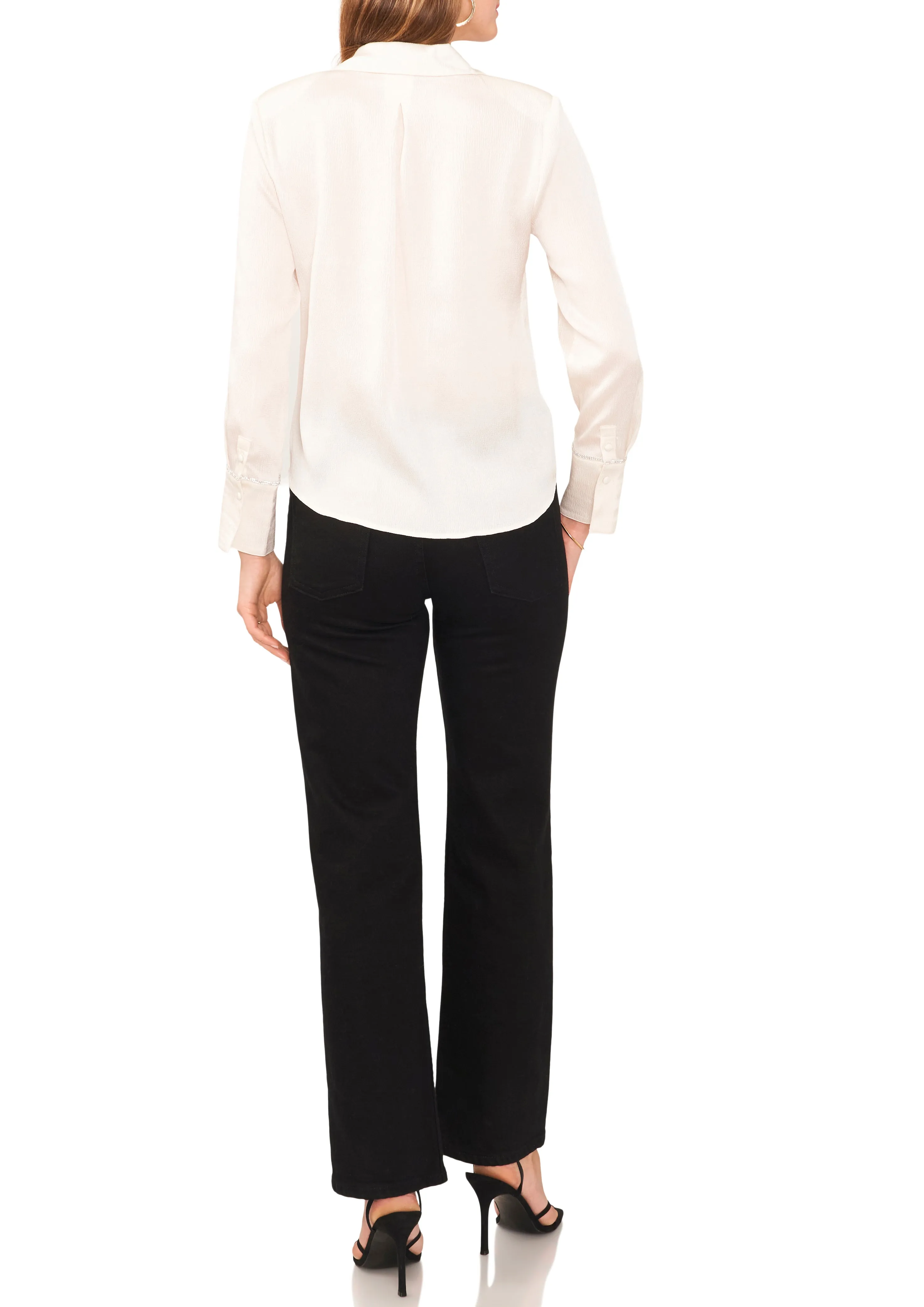 Flared Cuff V-Neck Shirt sold by Vince Camuto product image thumbnail 4