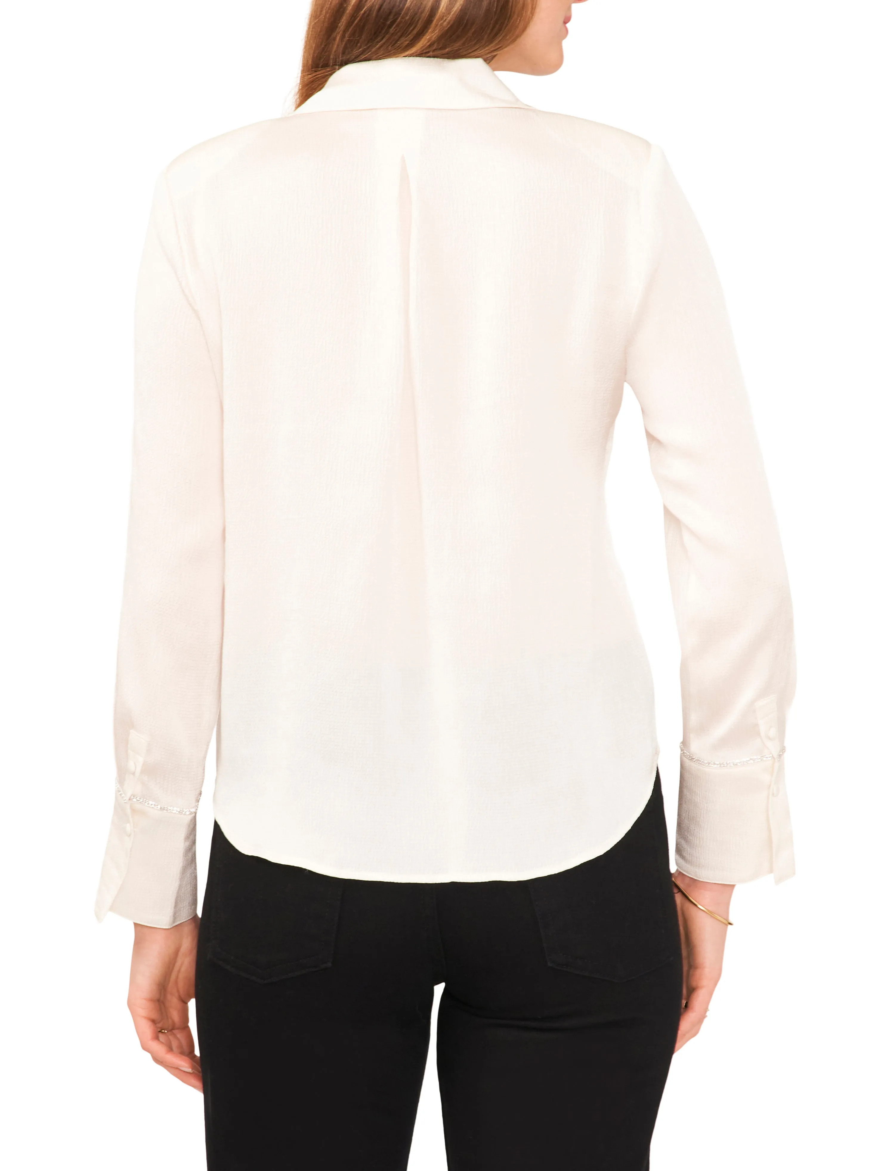Flared Cuff V-Neck Shirt sold by Vince Camuto product image thumbnail 2