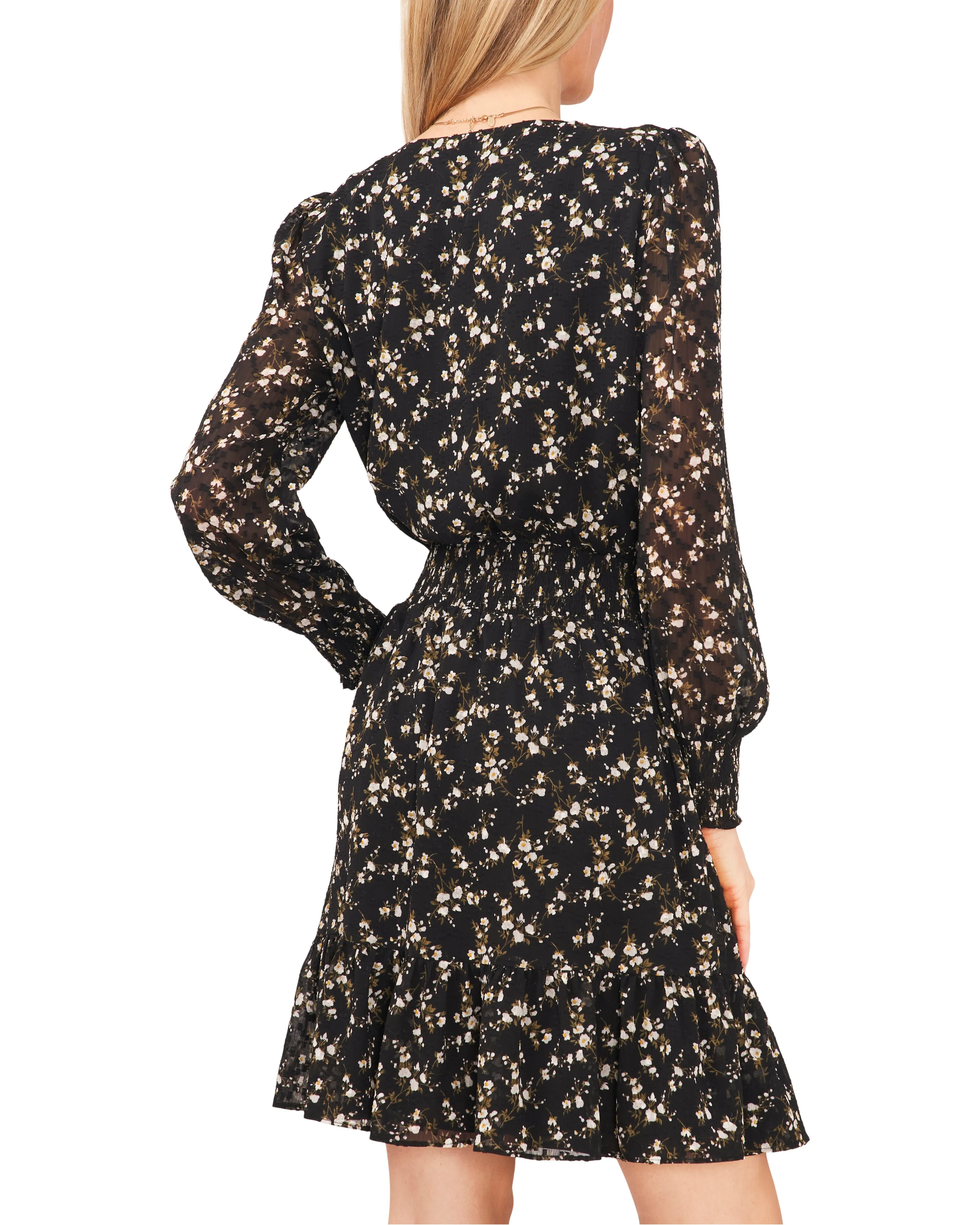 Floral Print Smocked Waist Dress sold by Vince Camuto product image thumbnail 2