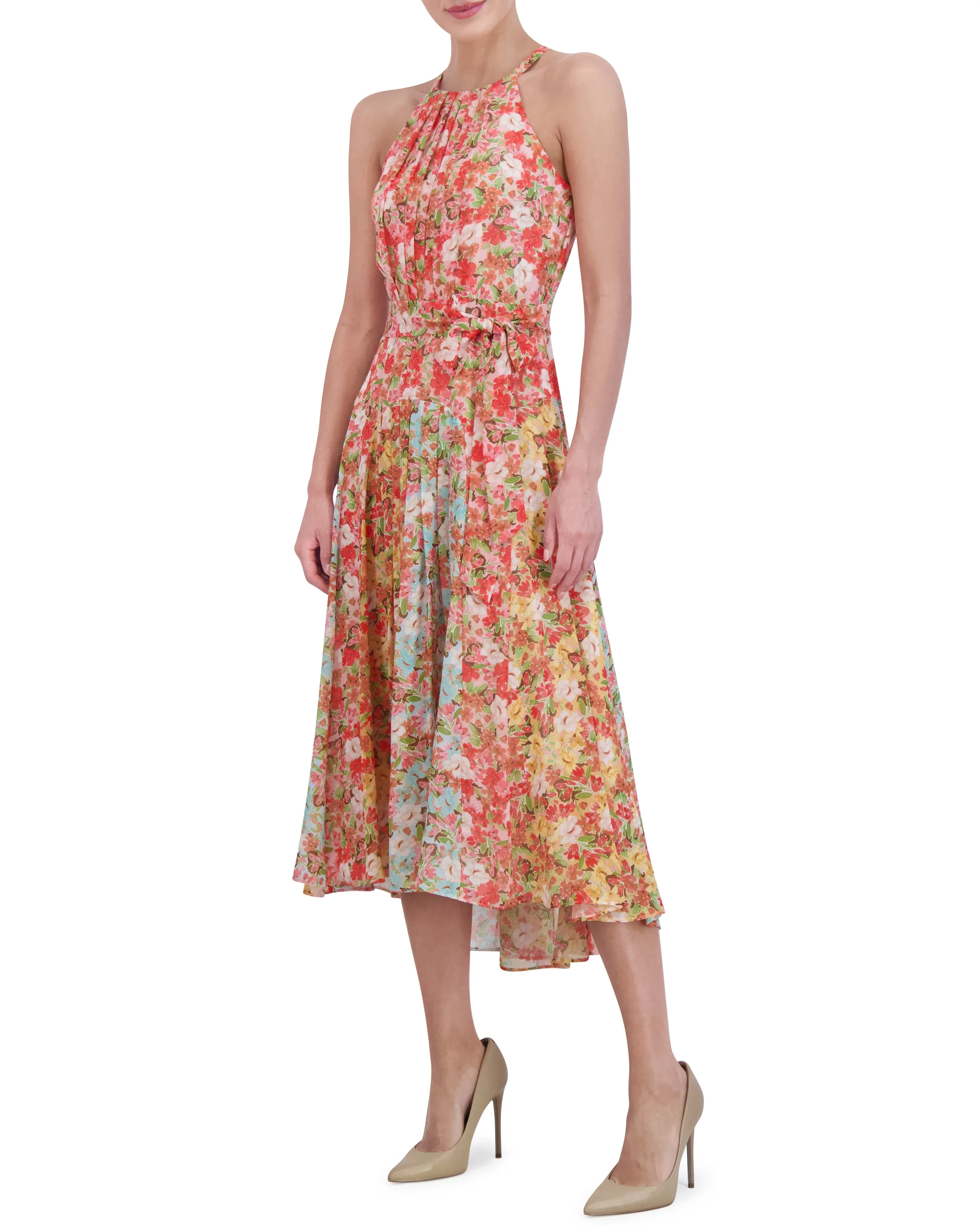 Printed Pleated Chiffon Midi Dress sold by Vince Camuto product image thumbnail 3