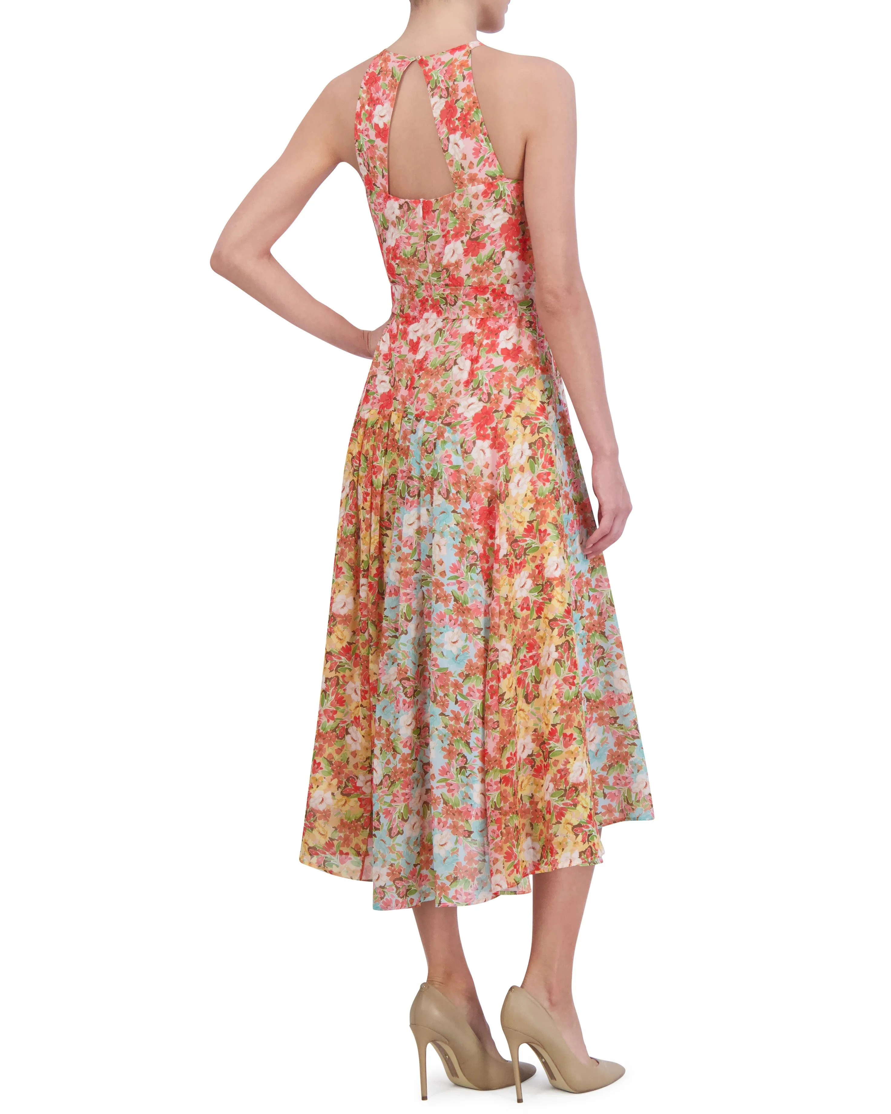 Printed Pleated Chiffon Midi Dress sold by Vince Camuto product image thumbnail 5