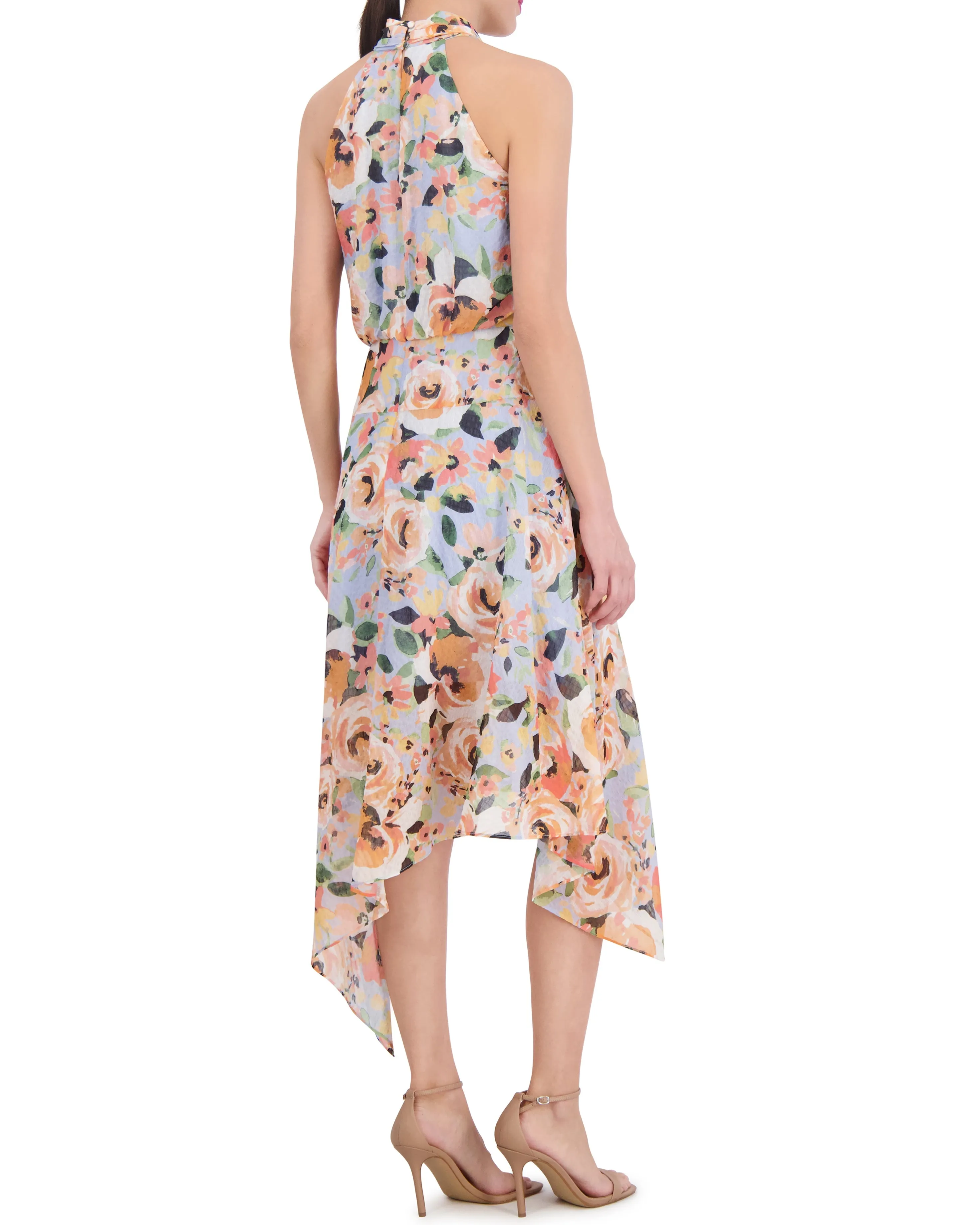 Floral-Print Asymmetric-Hem Dress sold by Vince Camuto product image thumbnail 5