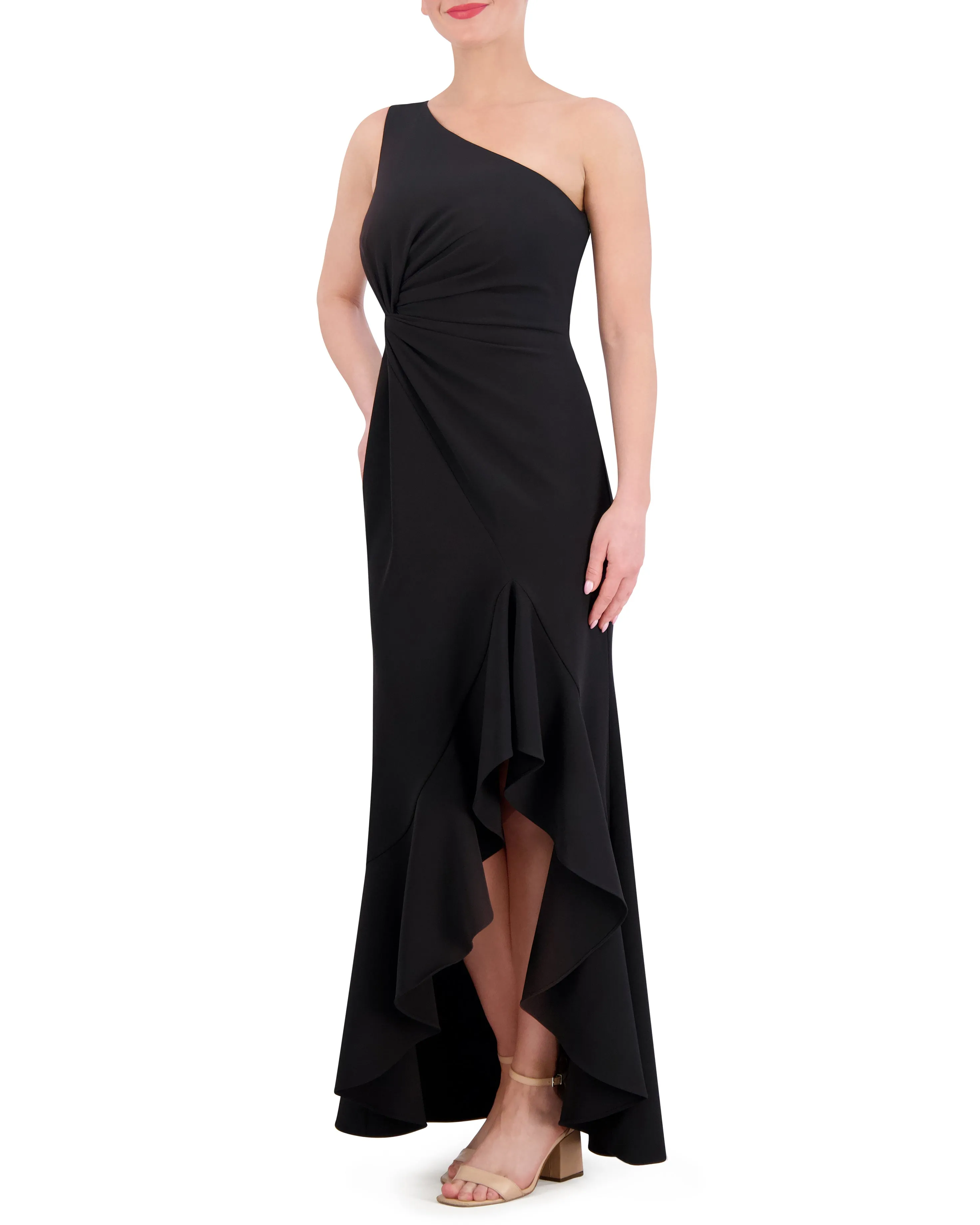 Ruffled One-Shoulder Twist-Front Gown sold by Vince Camuto