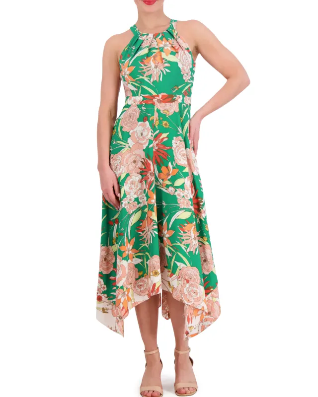 Floral-Print Handkerchief-Hem Dress sold by Vince Camuto