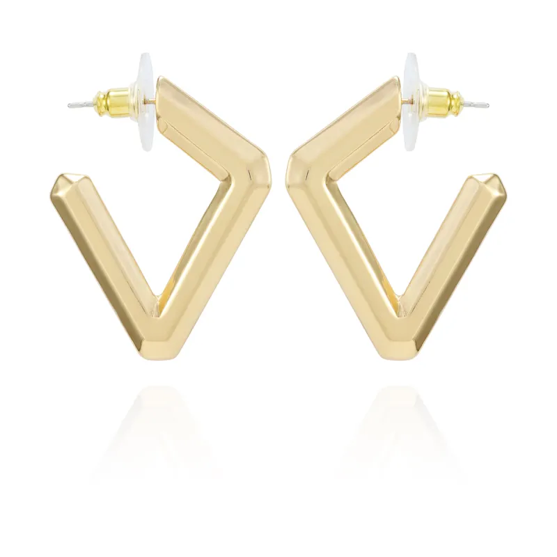 Diamond Shaped Hoop Earrings sold by Vince Camuto