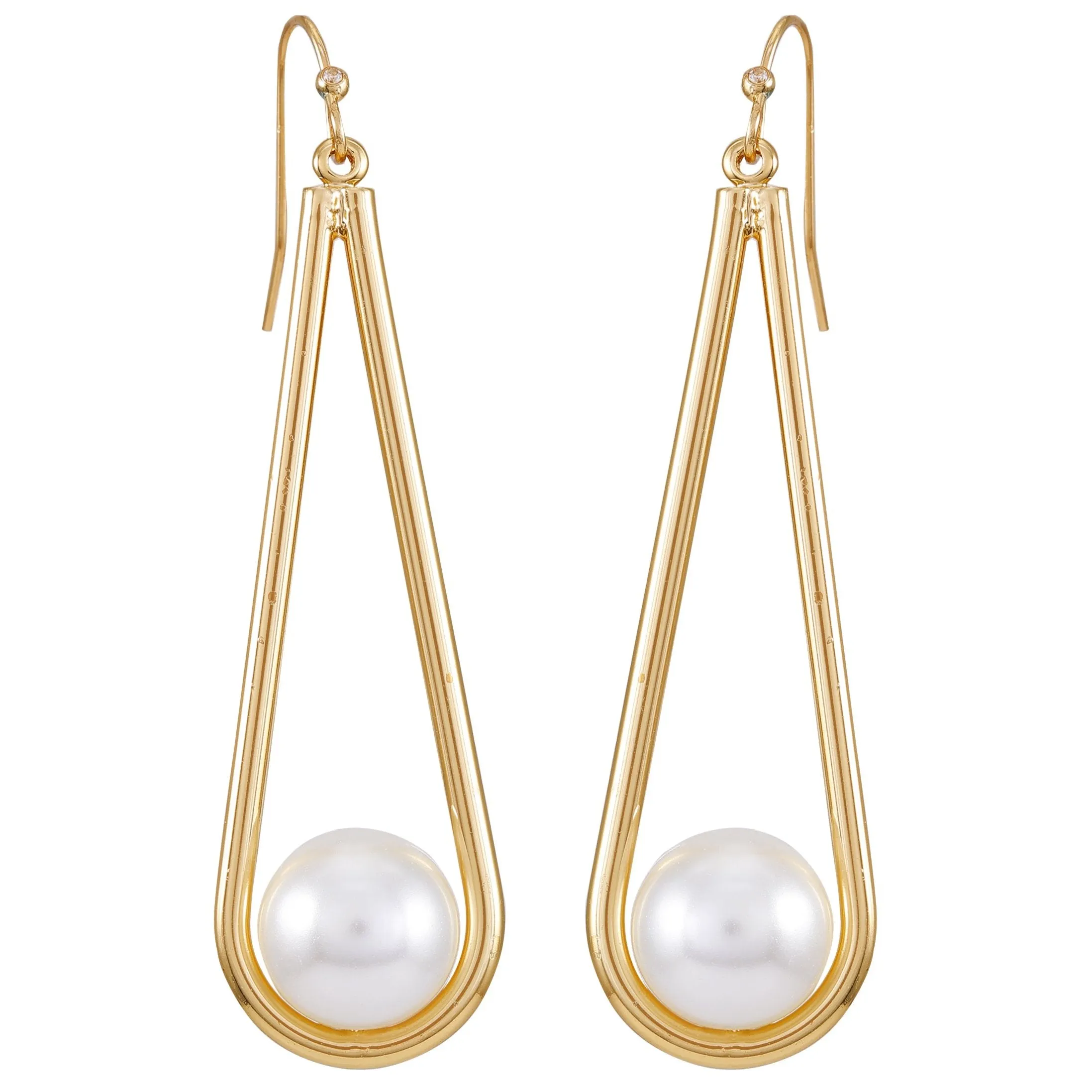 Goldtone Pearl Drop Dangle Earrings sold by Vince Camuto product image thumbnail 2
