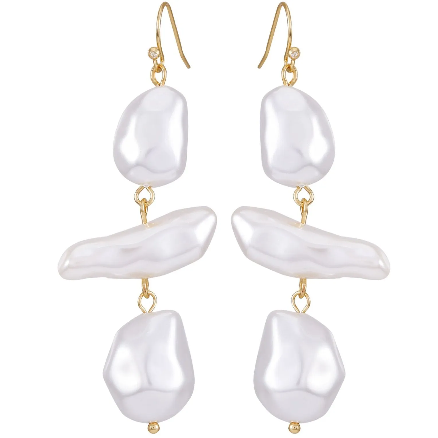 Goldtone Pearl Linear Drop Earrings sold by Vince Camuto product image thumbnail 2