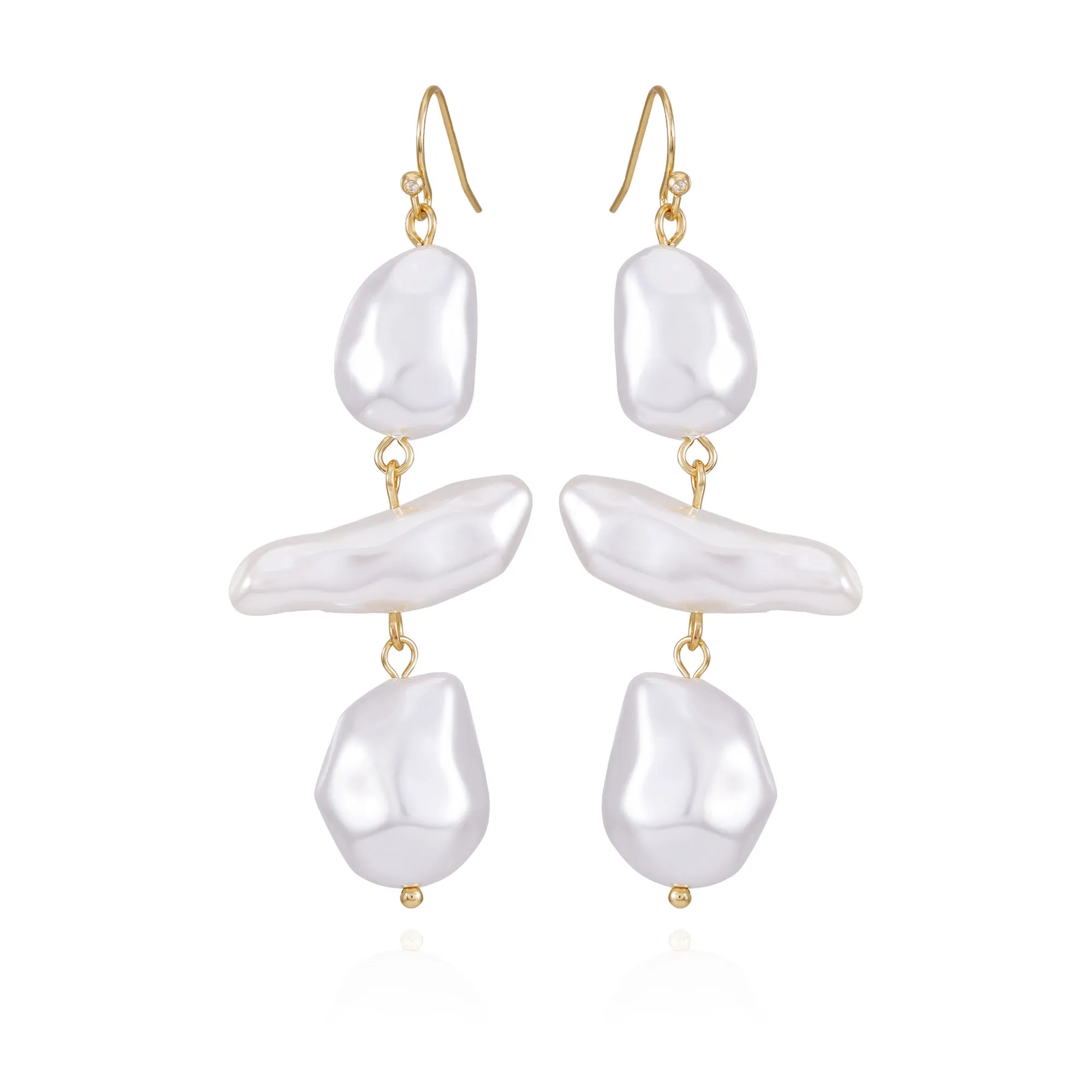 Goldtone Pearl Linear Drop Earrings sold by Vince Camuto