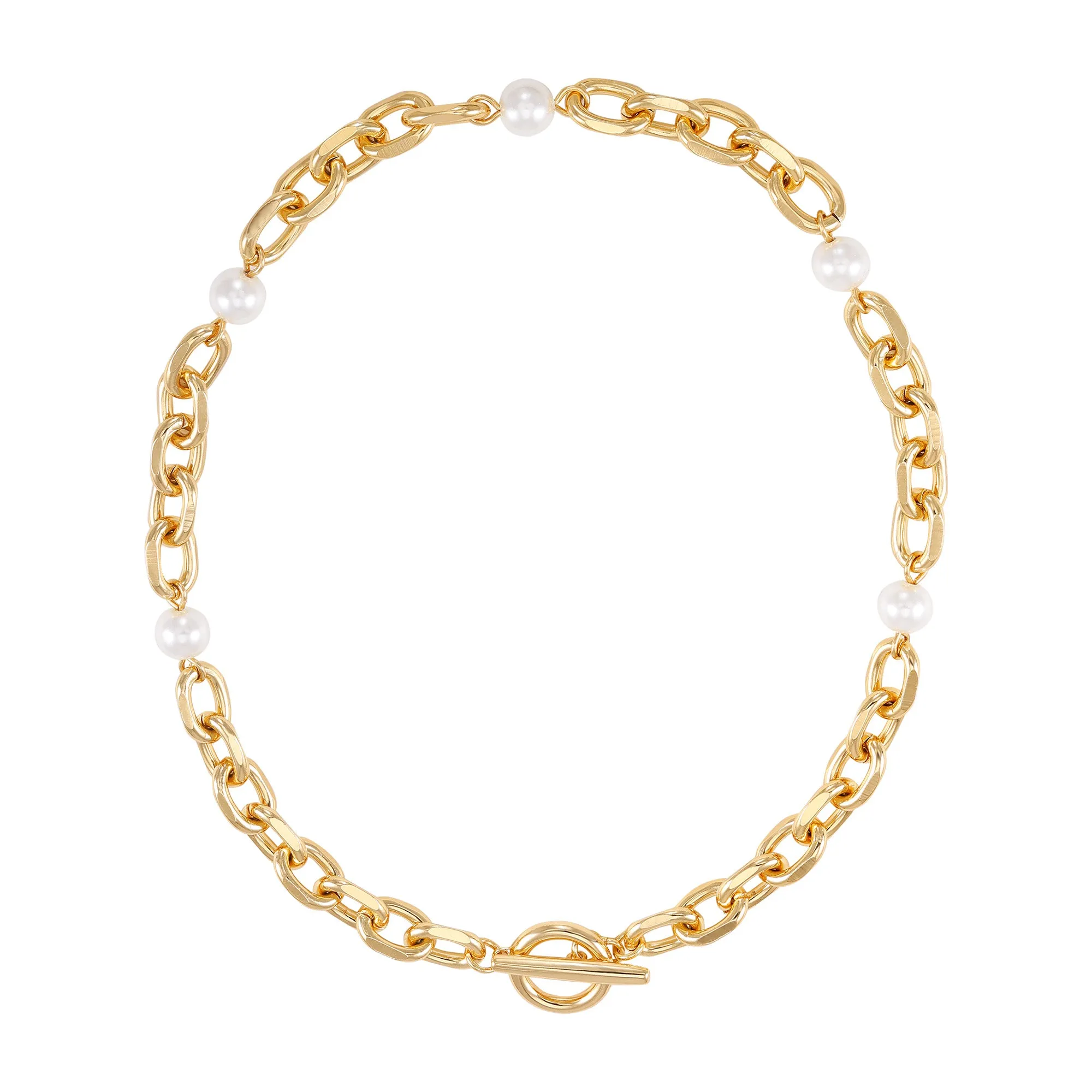 Goldtone Pearl Toggle Necklace sold by Vince Camuto