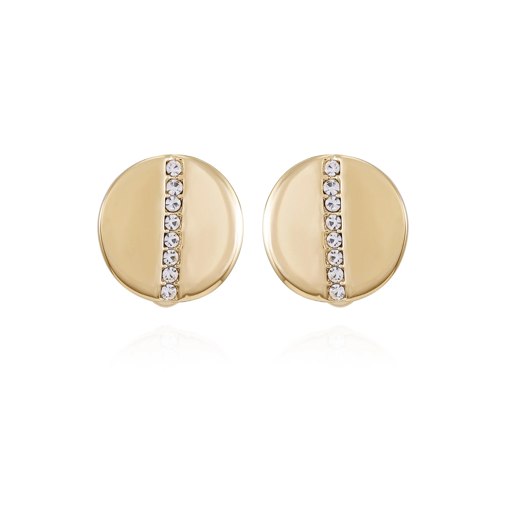 Goldtone Crystal Stone Circle Clip On Earrings sold by Vince Camuto