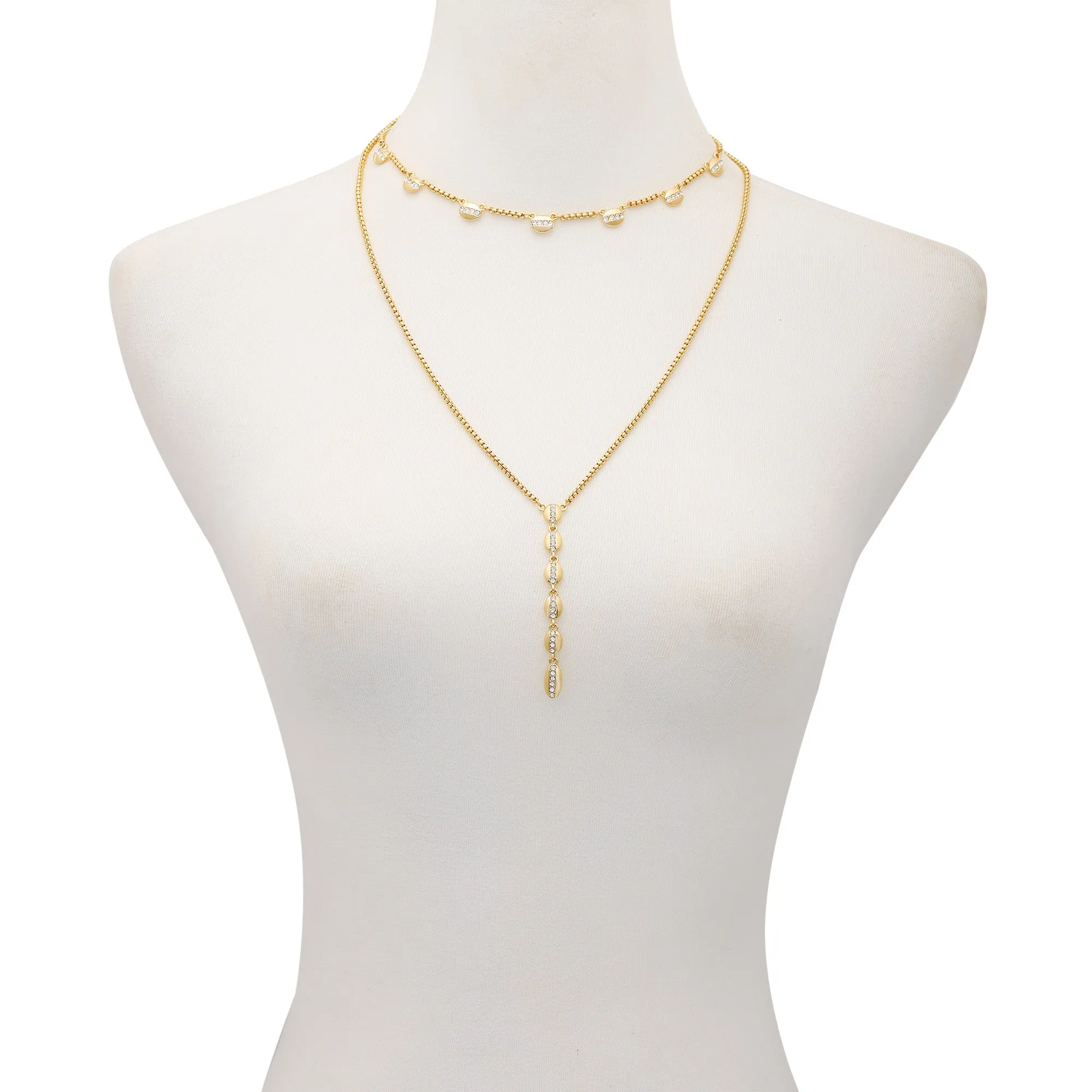 Crystal Layered Necklace sold by Vince Camuto product image thumbnail 2