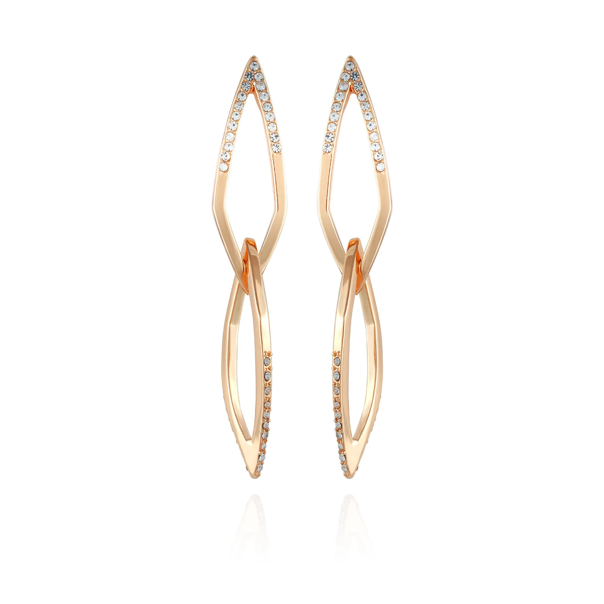 14K Goldtone Crystal Stone Link Drop Earring sold by Vince Camuto