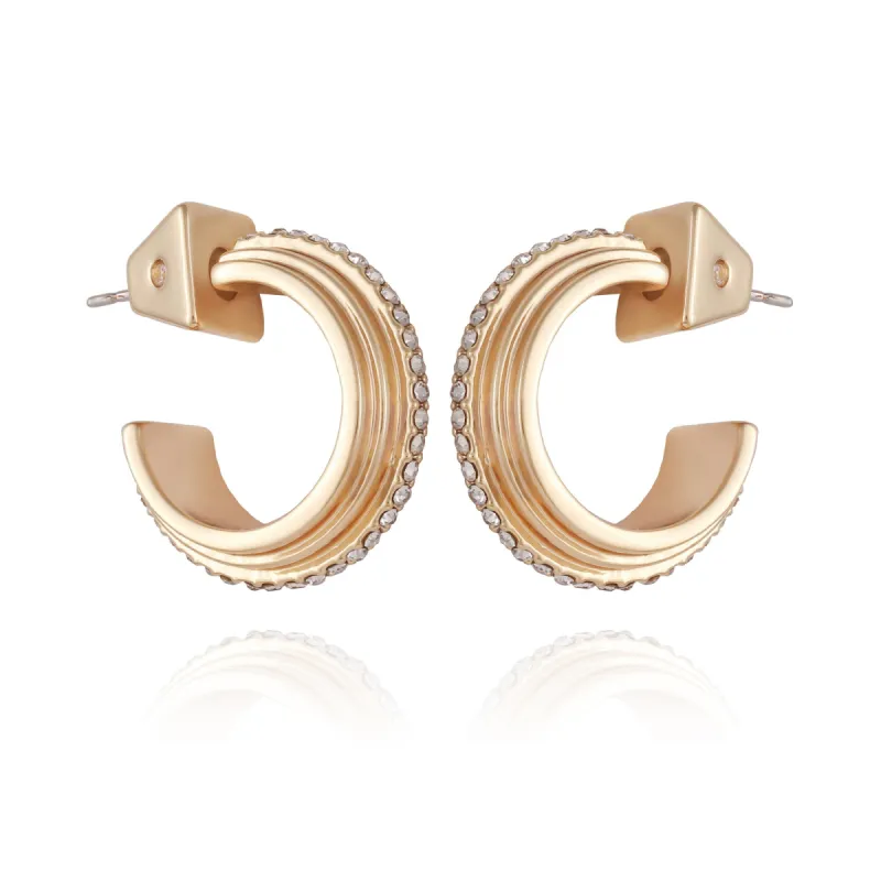 14K Goldtone Crystal Huggie Hoop Earring sold by Vince Camuto