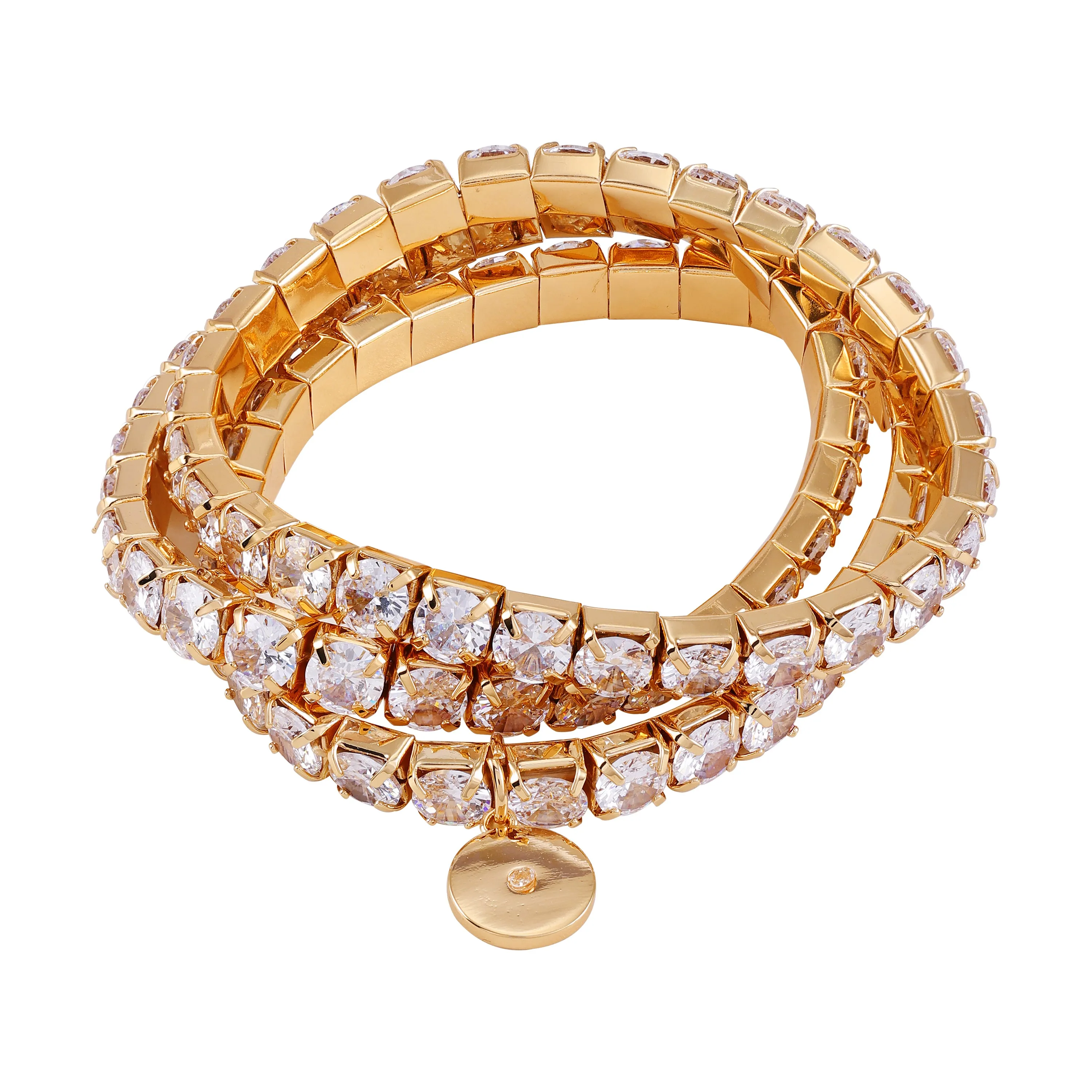Goldtone 3 Piece Crystal Stone Stretch Bracelet Set sold by Vince Camuto