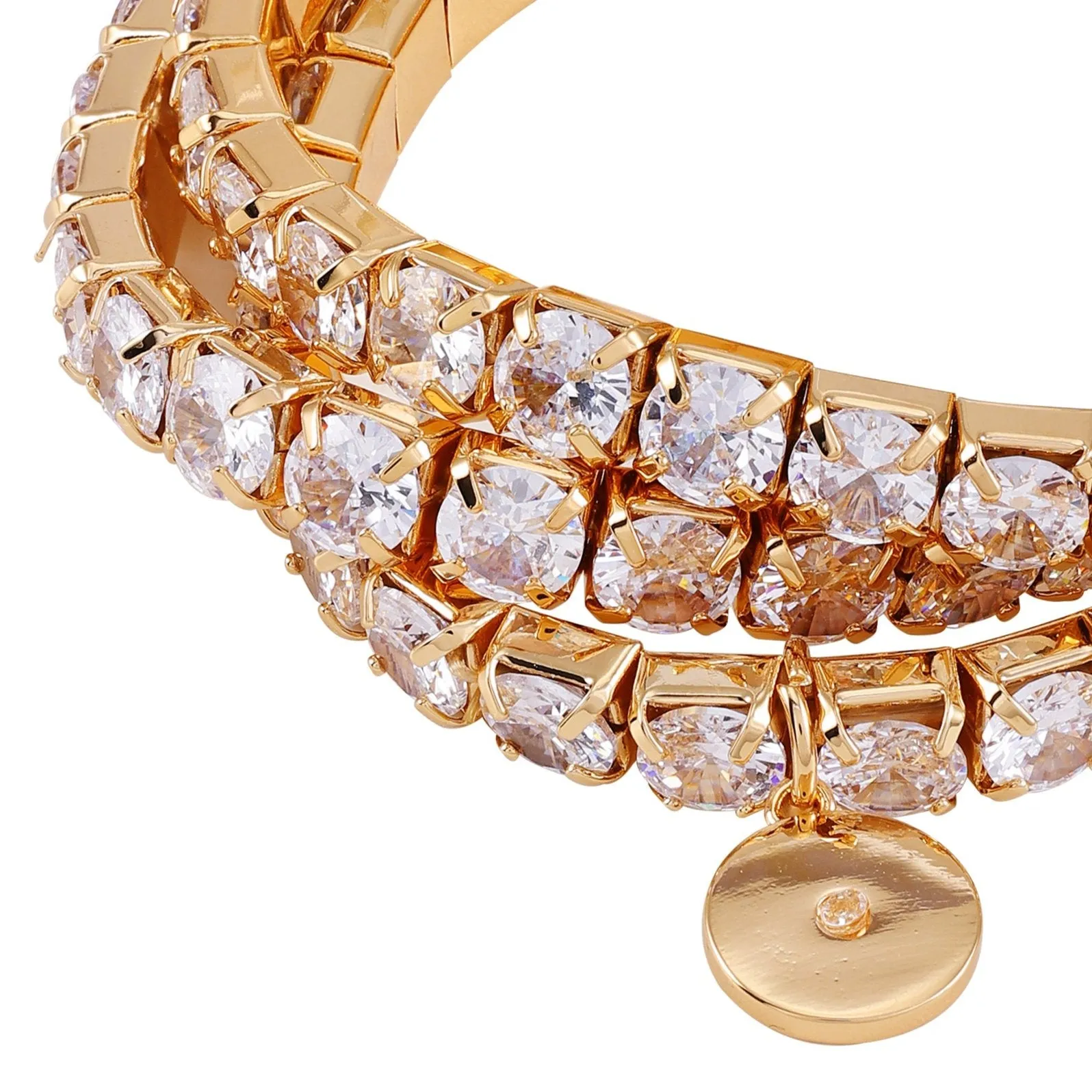 Goldtone 3 Piece Crystal Stone Stretch Bracelet Set sold by Vince Camuto product image thumbnail 2