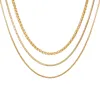 Goldtone 3 Piece Mixed Chain Layered Necklace Set sold by Vince Camuto