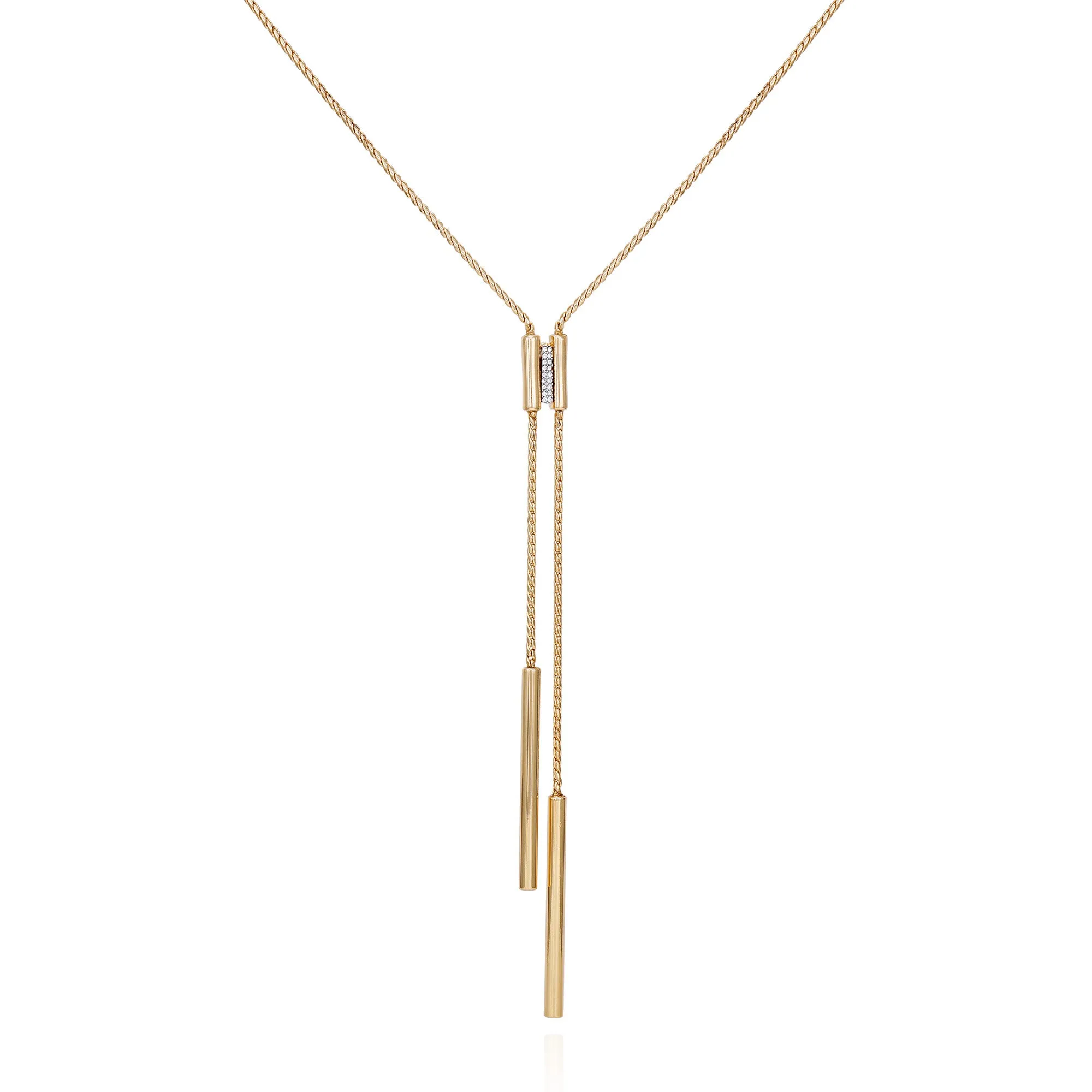 Goldtone Crystal Stone Long Y-Necklace sold by Vince Camuto