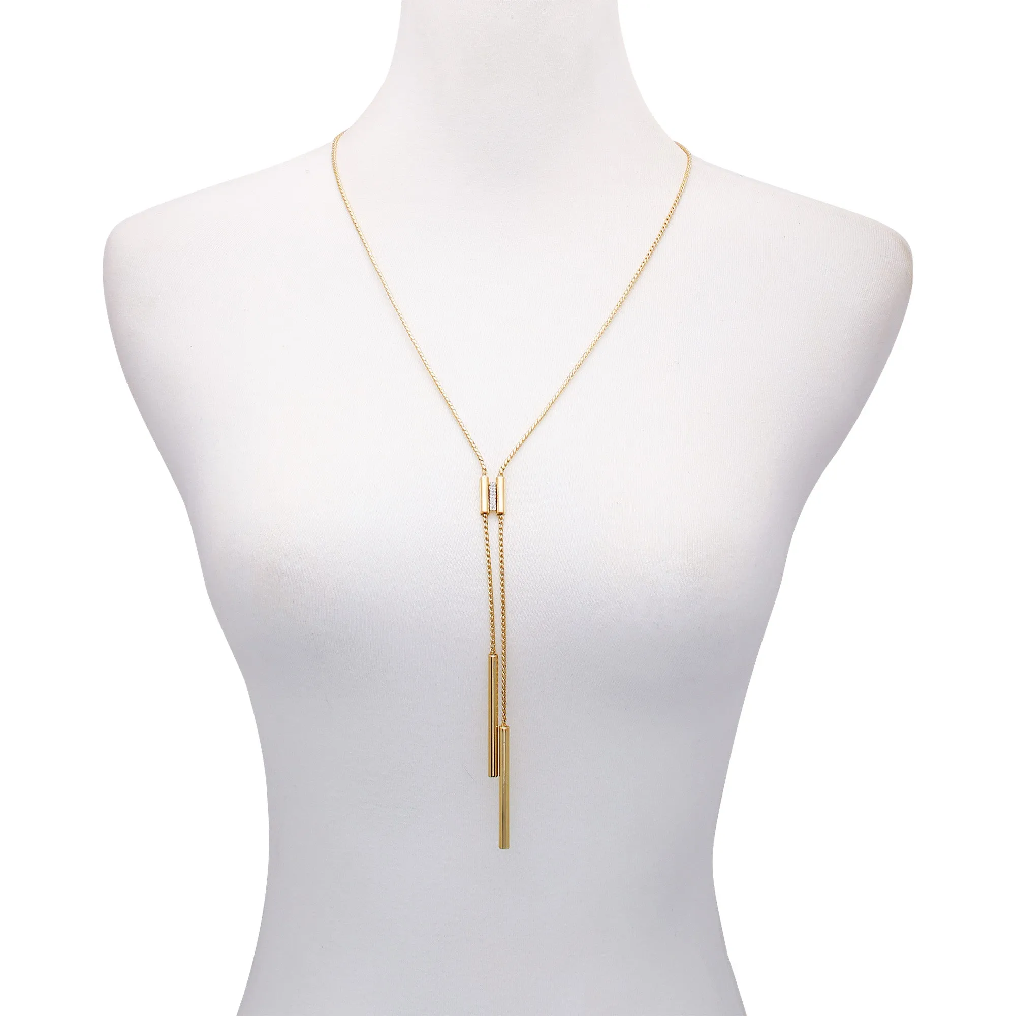 Goldtone Crystal Stone Long Y-Necklace sold by Vince Camuto product image thumbnail 2