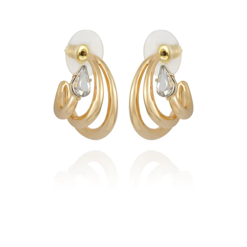 Goldtone Crystal Stone Small Hoop Earring sold by Vince Camuto