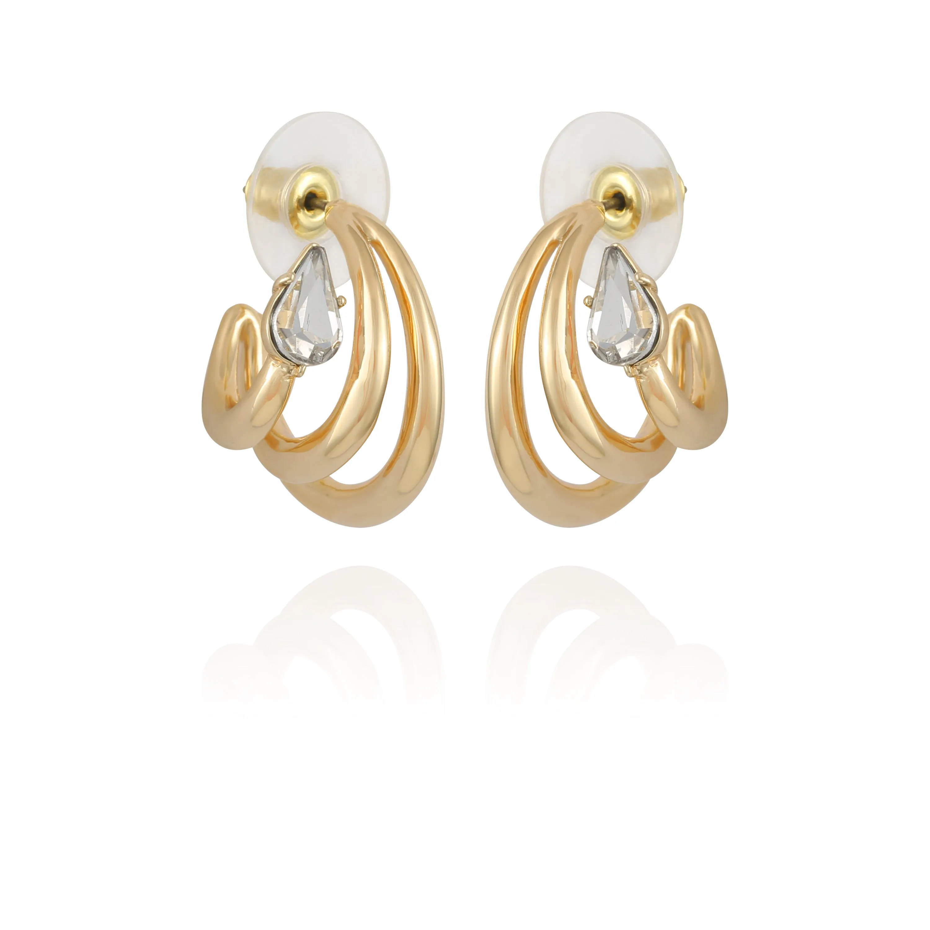 Goldtone Crystal Stone Small Hoop Earring sold by Vince Camuto