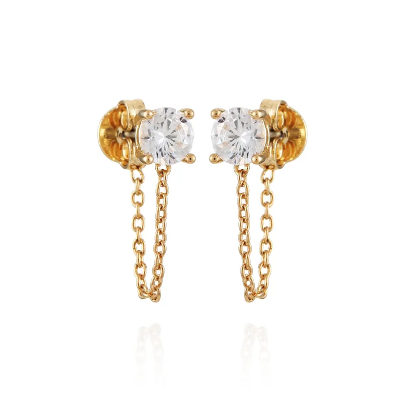 Crystal Stud Chain Dangle Drop Earrings sold by Vince Camuto