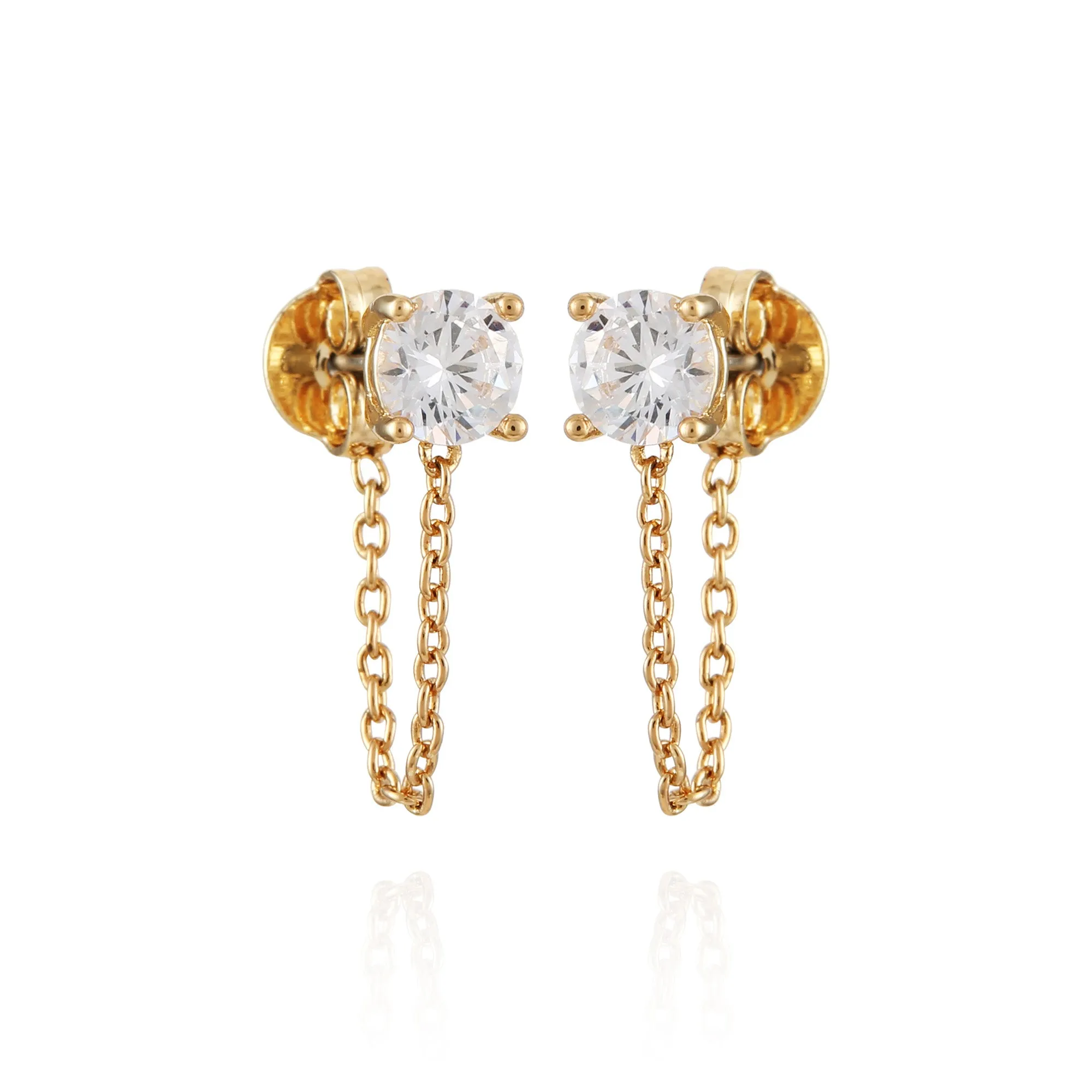 Crystal Stud Chain Dangle Drop Earrings sold by Vince Camuto