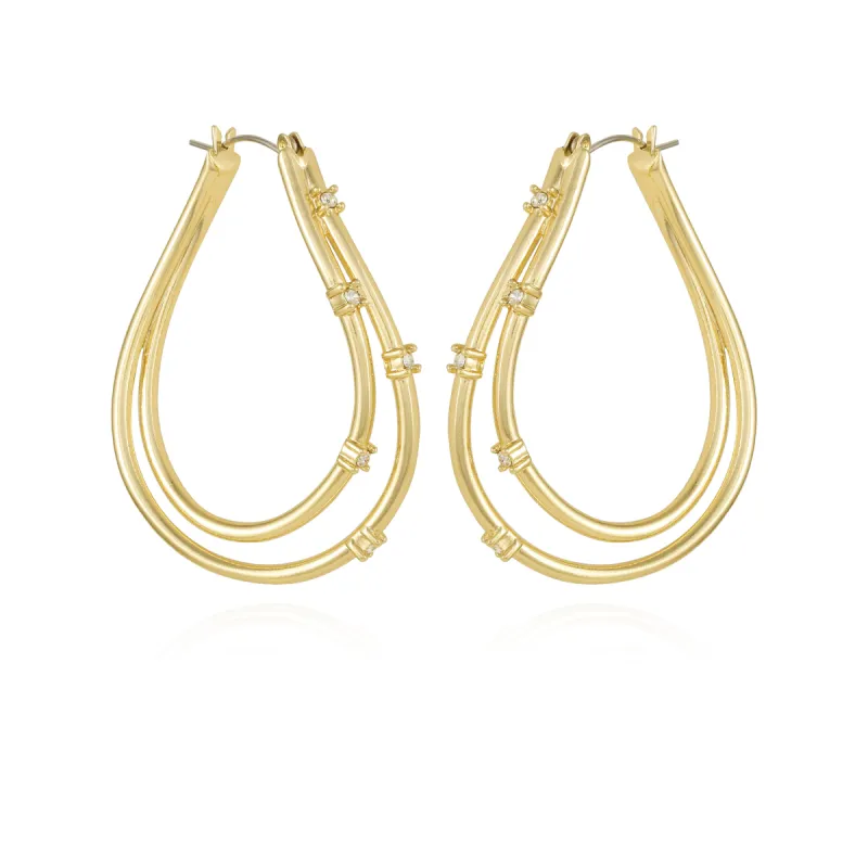 Goldtone Double Oval Hoop Earrings sold by Vince Camuto