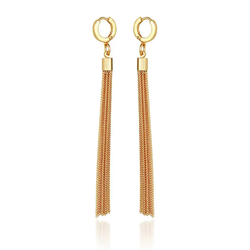 Goldtone Huggie Tassel Hoop Drop Earrings sold by Vince Camuto