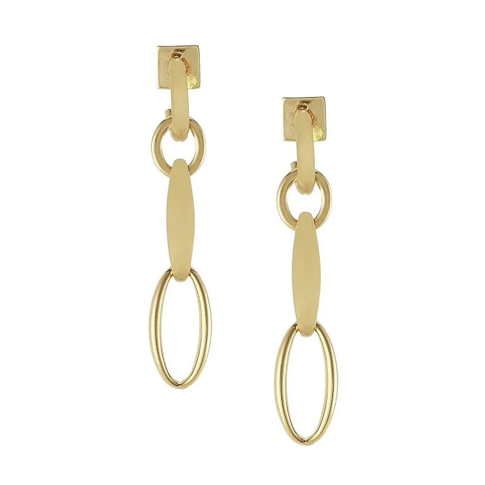 Goldtone Linear Hoop Post Earrings sold by Vince Camuto
