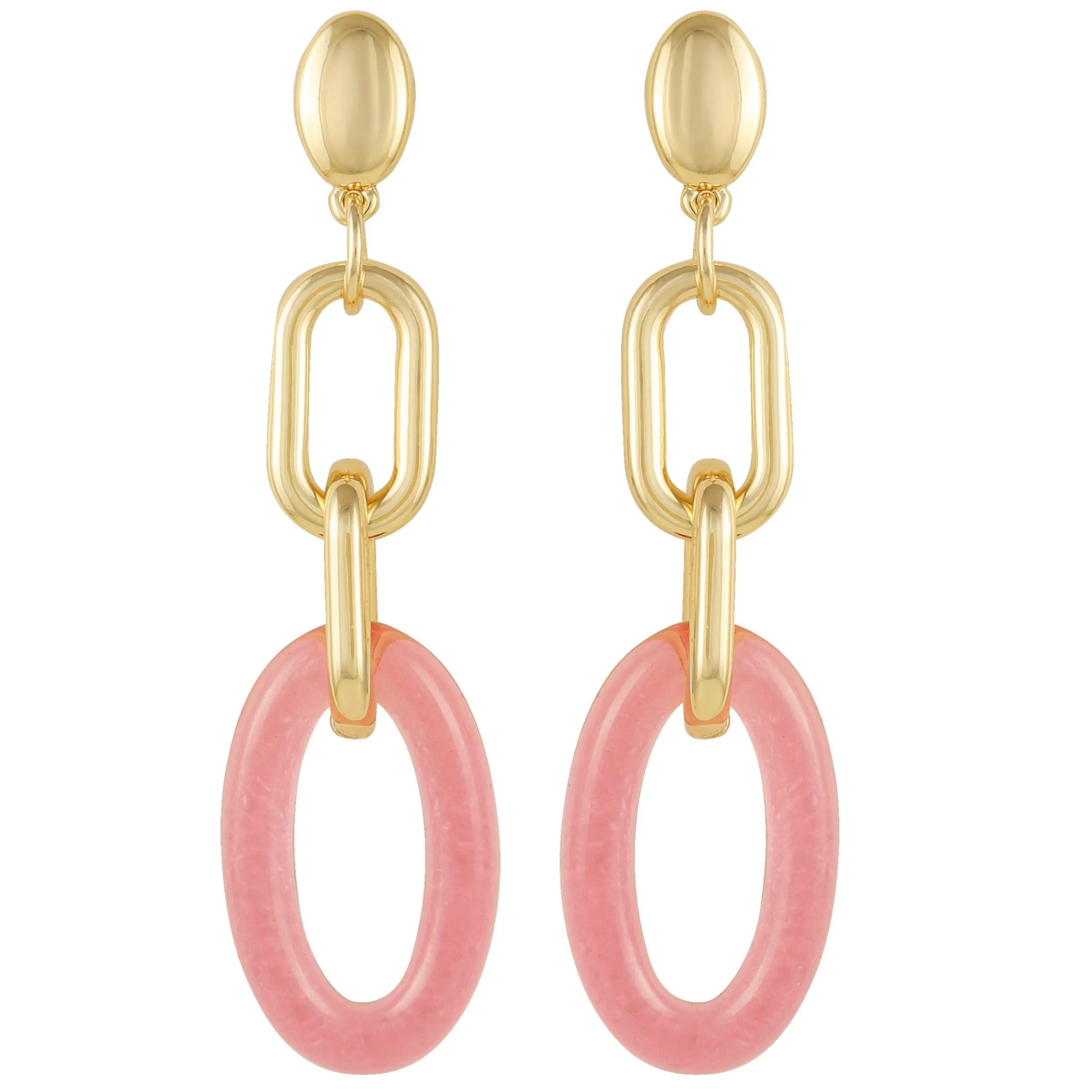 Goldtone Pink Candy Interlocking Drop Earrings sold by Vince Camuto product image thumbnail 2