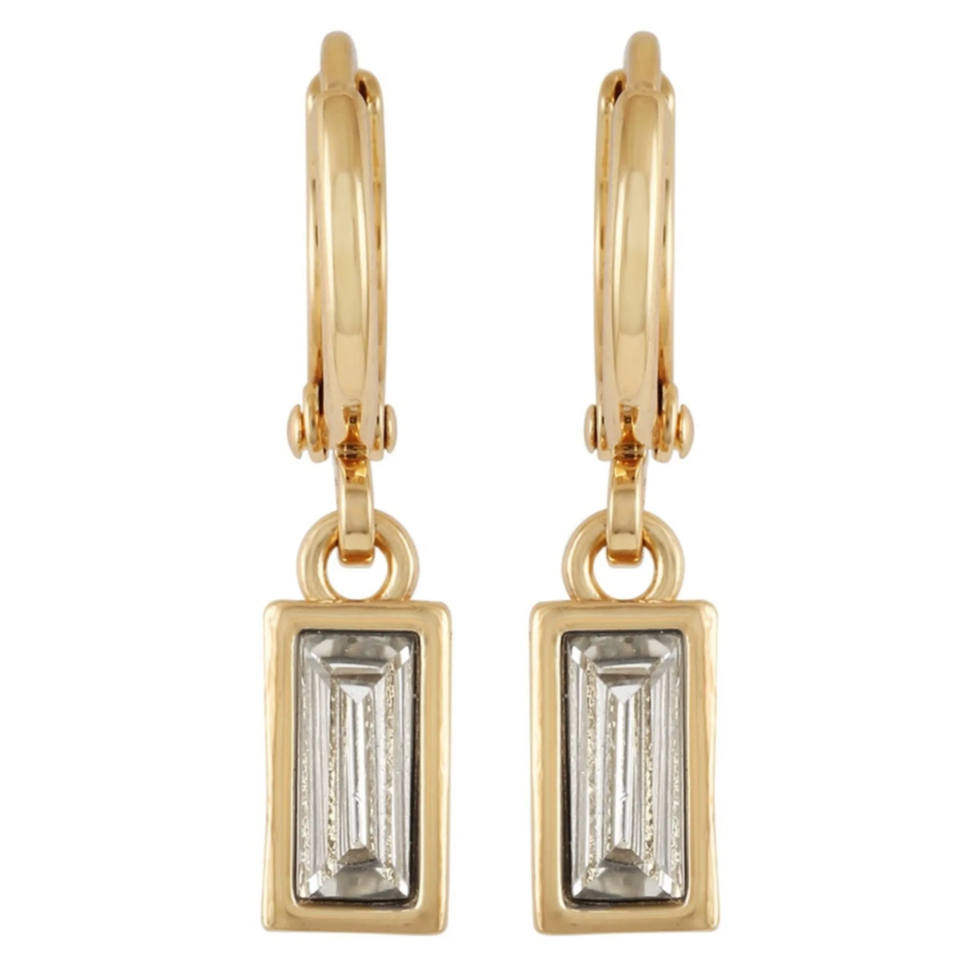 Rectangular Glass Stone Huggie Drop Earrings sold by Vince Camuto product image thumbnail 2