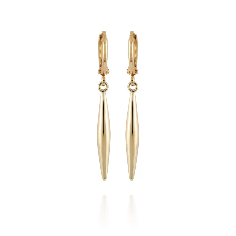 Goldtone Spear Dangle Huggie Hoop Dangle Drop Earrings sold by Vince Camuto